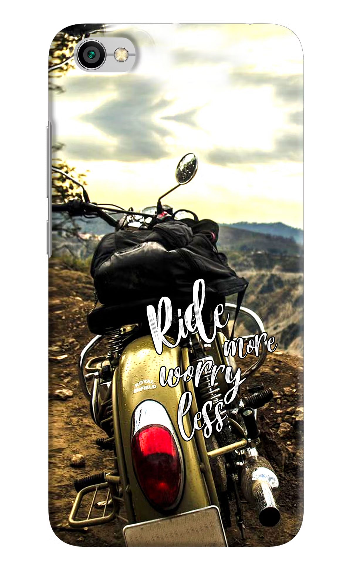 Ride More Worry Less Redmi Y1 Lite Back Cover - Ride More Worry Less Redmi Y1 Lite Hard Case Back Cover by Casekaro Ride More Worry Less Redmi Y1 Lite Hard Case Back Cover by Casekaro