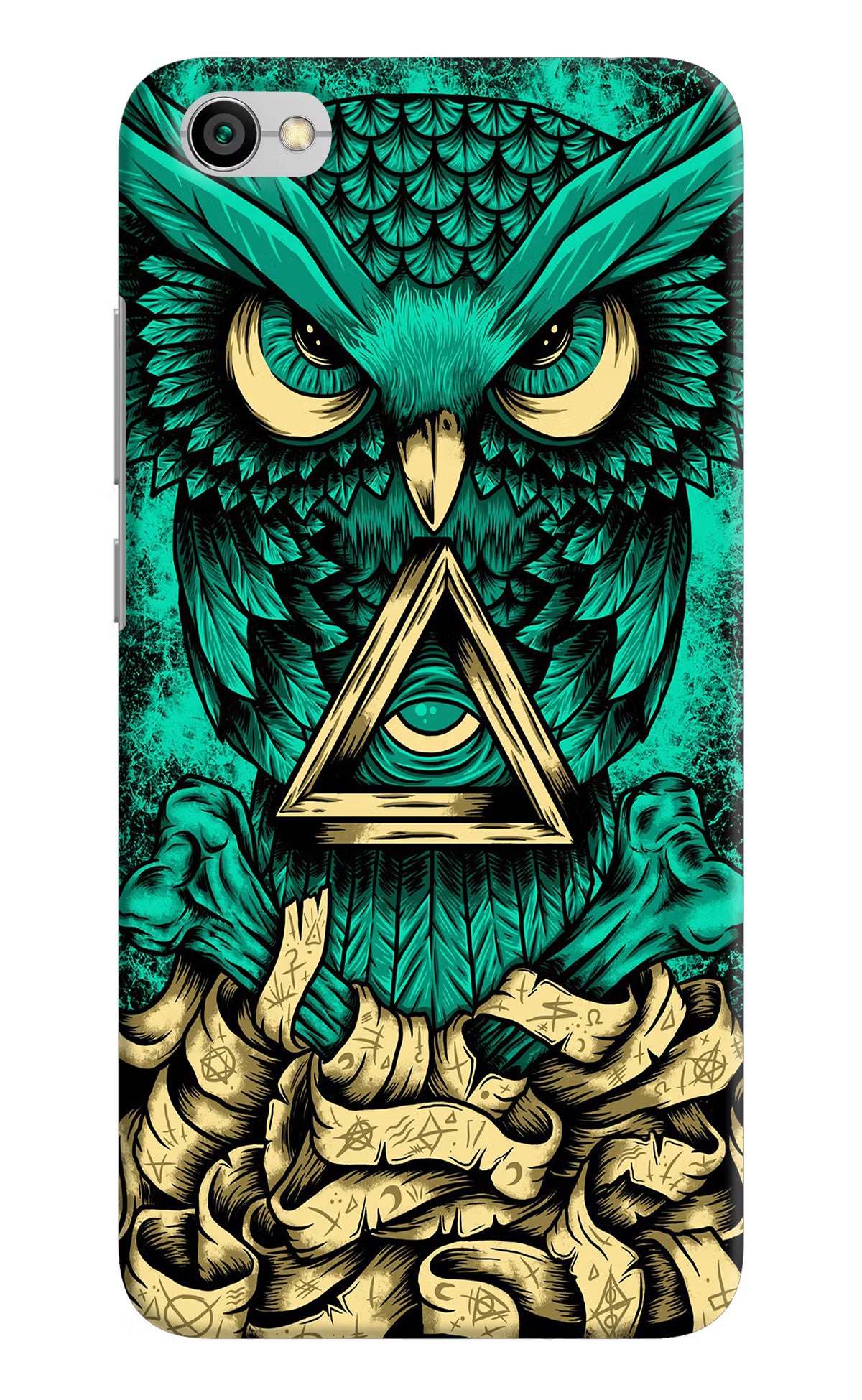Green Owl Redmi Y1 Lite Back Cover - Green Owl Redmi Y1 Lite Hard Case Back Cover by Casekaro Green Owl Redmi Y1 Lite Hard Case Back Cover by Casekaro