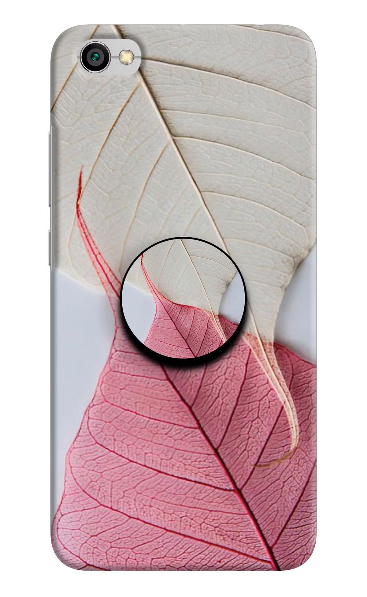 White Pink Leaf Redmi Y1 Lite Pop Case - White Pink Leaf Redmi Y1 Lite Pop Case by Casekaro White Pink Leaf Redmi Y1 Lite Pop Case by Casekaro