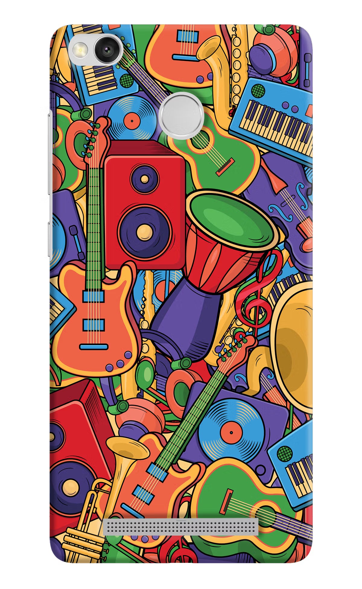Music Instrument Doodle Redmi 3S Prime Back Cover - Music Instrument Doodle Redmi 3S Prime Hard Case Back Cover by Casekaro Music Instrument Doodle Redmi 3S Prime Hard Case Back Cover by Casekaro