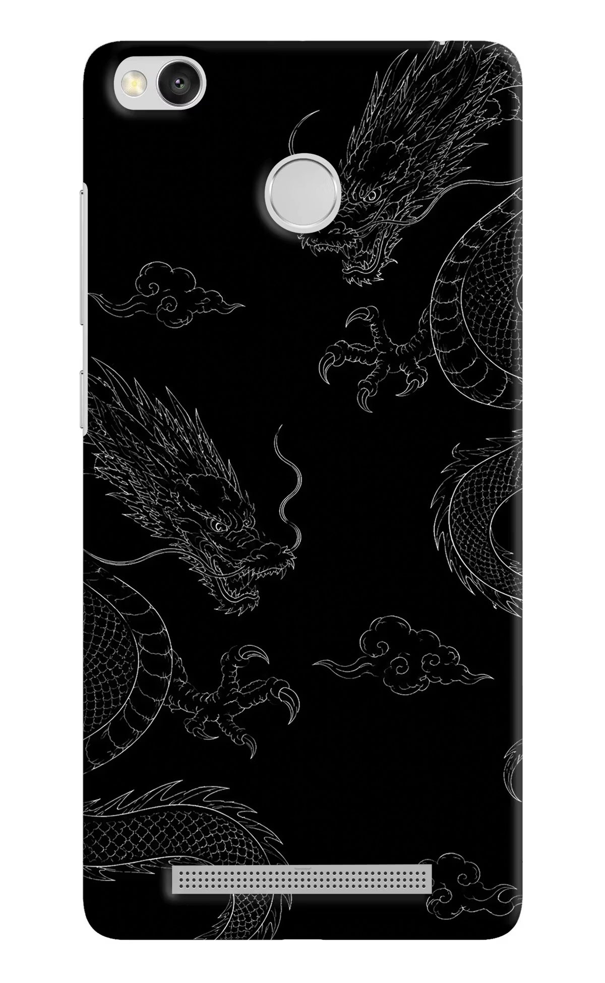 Twin Dragons Redmi 3S Prime Back Cover - Twin Dragons Redmi 3S Prime Hard Case Back Cover by Casekaro Twin Dragons Redmi 3S Prime Hard Case Back Cover by Casekaro