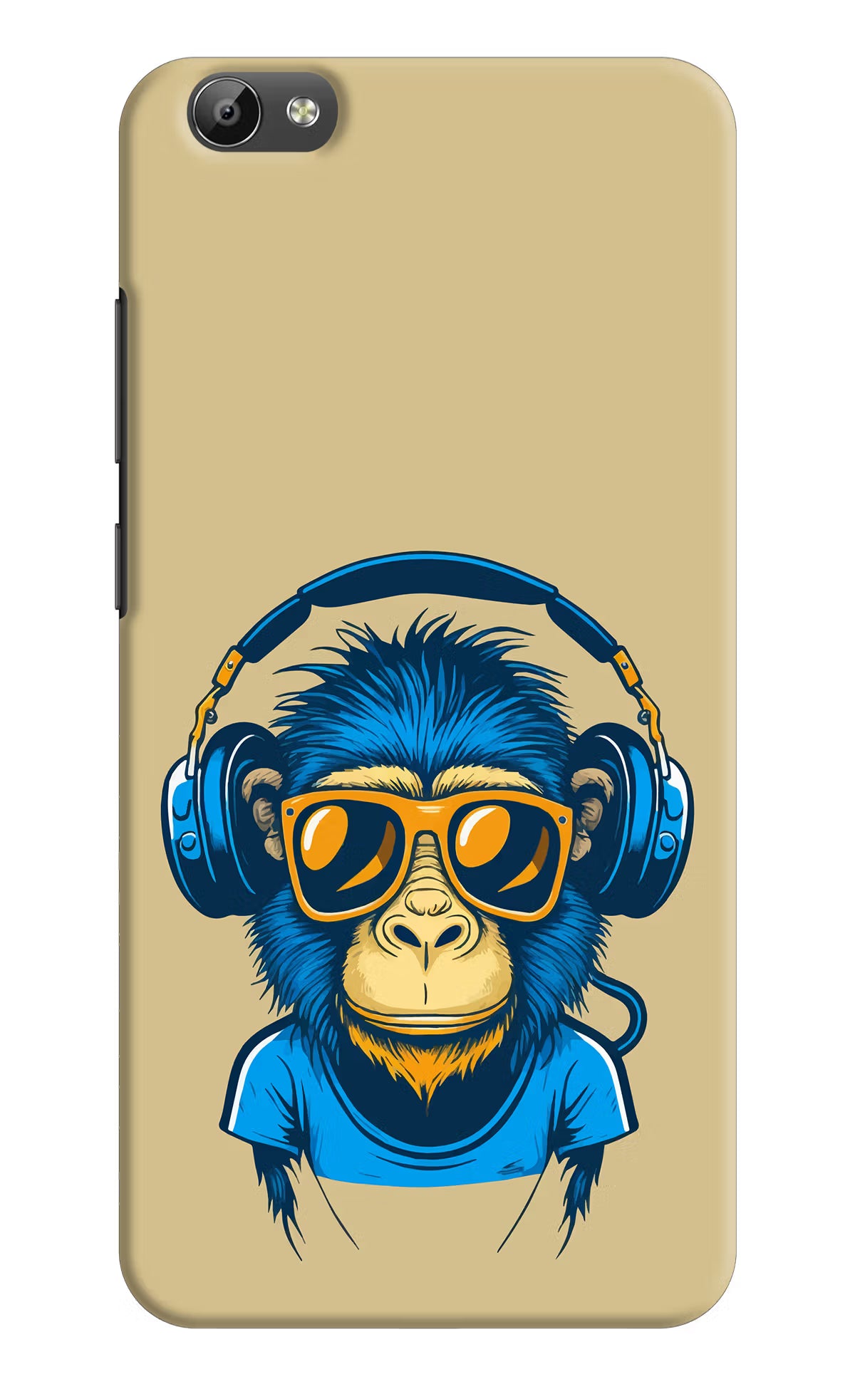 Monkey Headphone Vivo Y66 Back Cover - Monkey Headphone Vivo Y66 Hard Case Back Cover by Casekaro Monkey Headphone Vivo Y66 Hard Case Back Cover by Casekaro