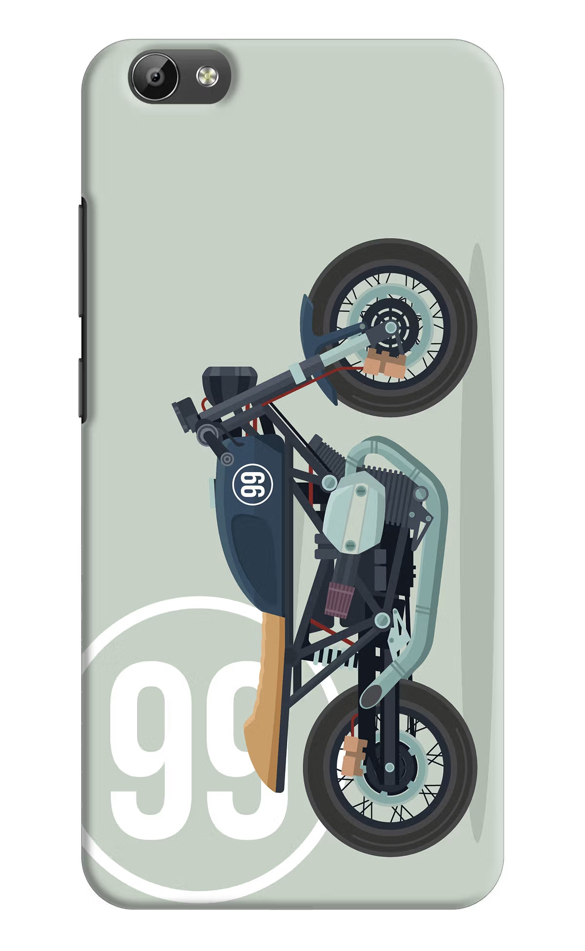 Classic Cafe Racer 99 Vivo Y66 Back Cover - Classic Cafe Racer 99 Vivo Y66 Hard Case Back Cover by Casekaro Classic Cafe Racer 99 Vivo Y66 Hard Case Back Cover by Casekaro