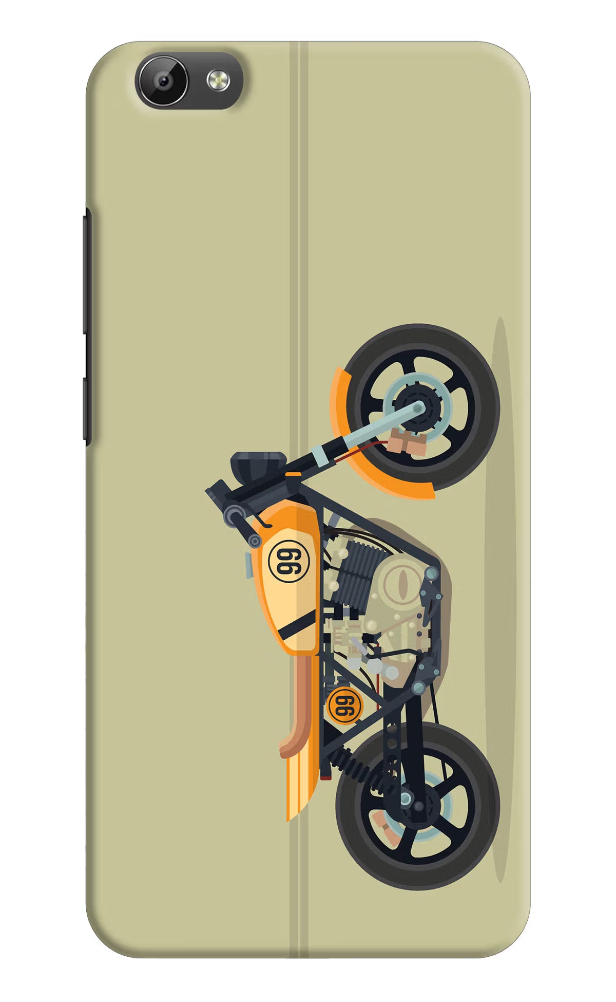 Vertical Speedster Vivo Y66 Back Cover - Vertical Speedster Vivo Y66 Hard Case Back Cover by Casekaro Vertical Speedster Vivo Y66 Hard Case Back Cover by Casekaro