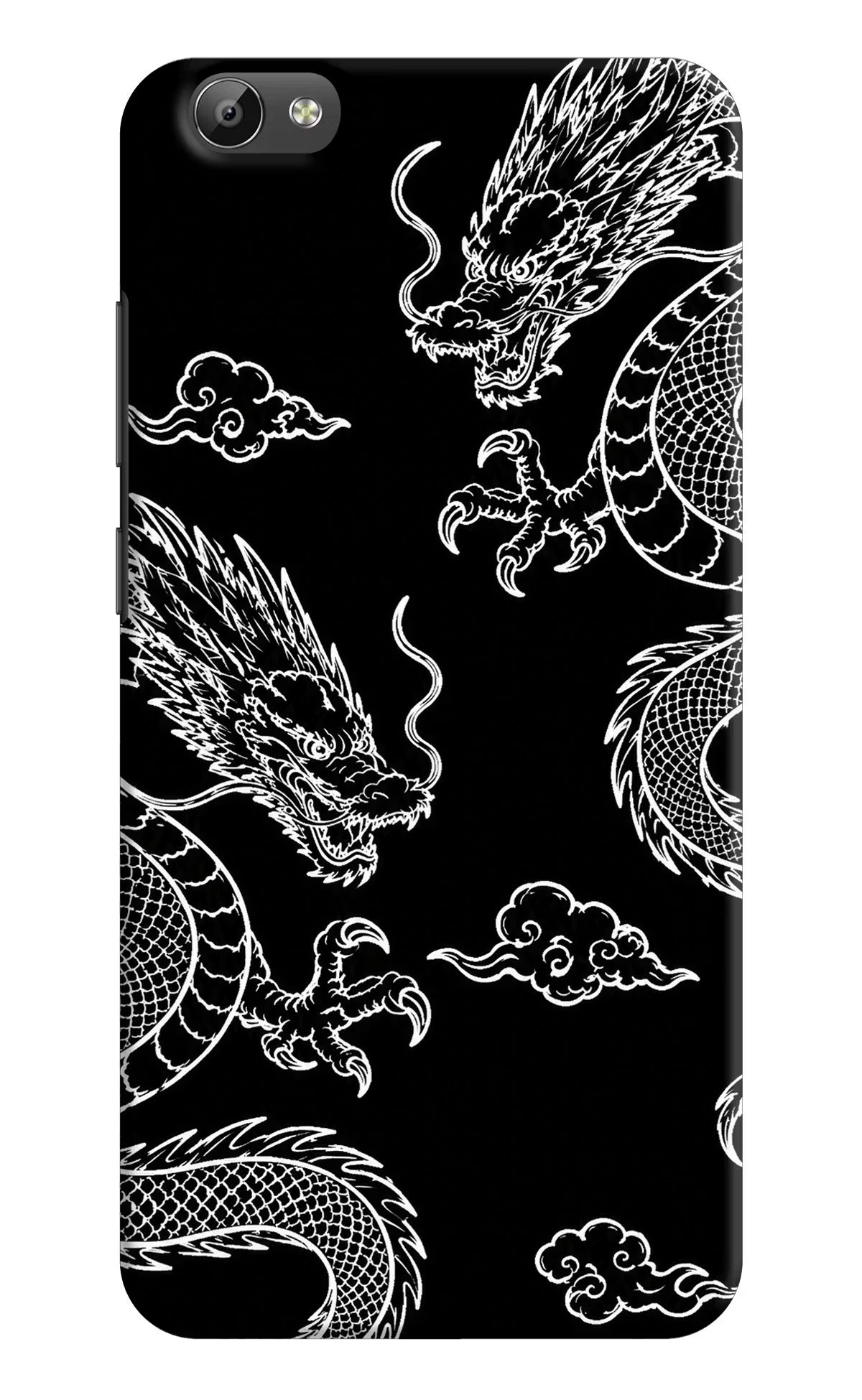 Twin Dragons Vivo Y66 Back Cover - Twin Dragons Vivo Y66 Hard Case Back Cover by Casekaro Twin Dragons Vivo Y66 Hard Case Back Cover by Casekaro
