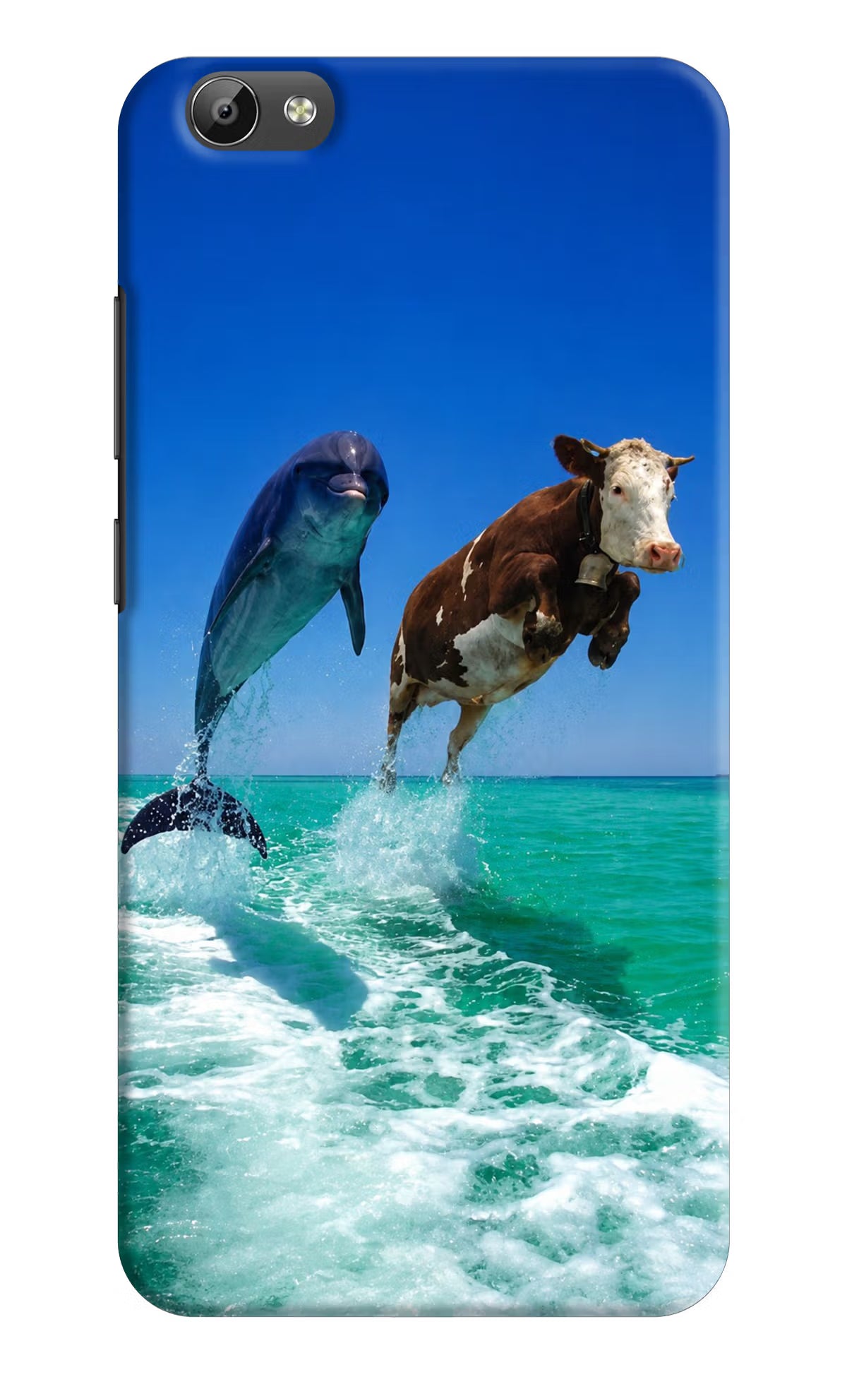 Dolphin vs Cow Vivo Y66 Back Cover - Dolphin vs Cow Vivo Y66 Back Cover Dolphin vs Cow Vivo Y66 Back Cover