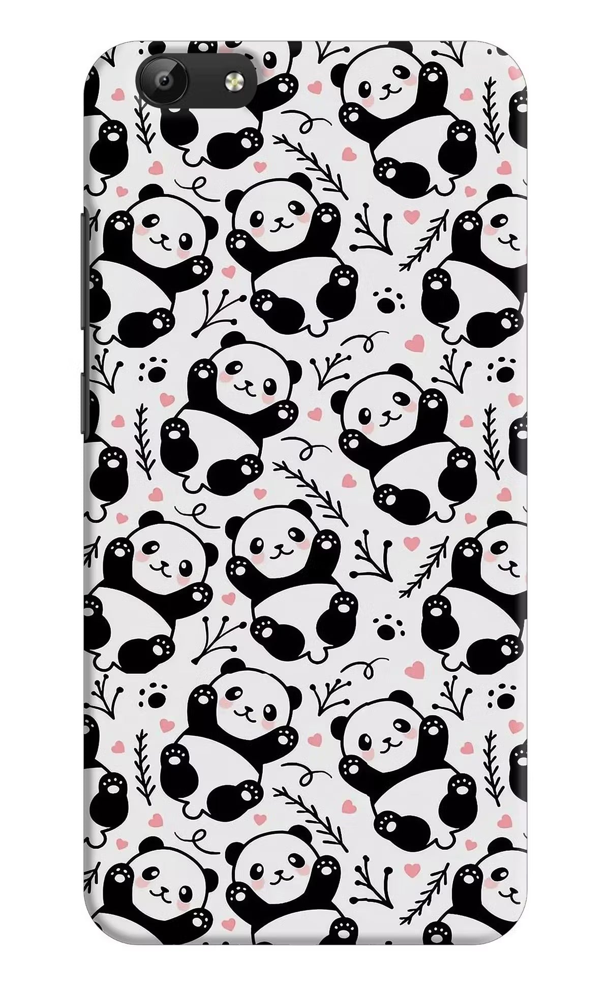 Cute Panda Vivo Y69 Back Cover - Cute Panda Vivo Y69 Hard Case Back Cover by Casekaro Cute Panda Vivo Y69 Hard Case Back Cover by Casekaro