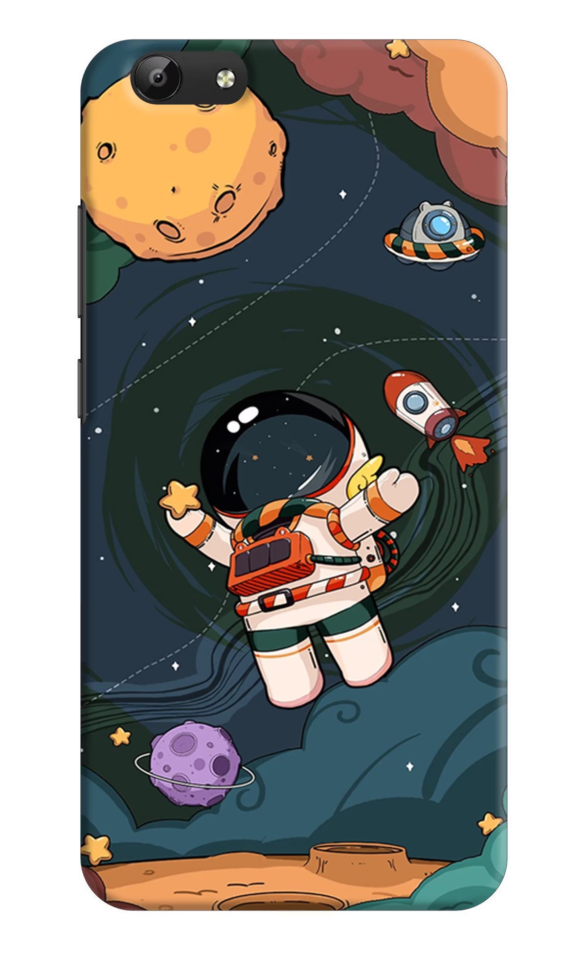 Cartoon Astronaut Vivo Y69 Back Cover - Cartoon Astronaut Vivo Y69 Hard Case Back Cover by Casekaro Cartoon Astronaut Vivo Y69 Hard Case Back Cover by Casekaro