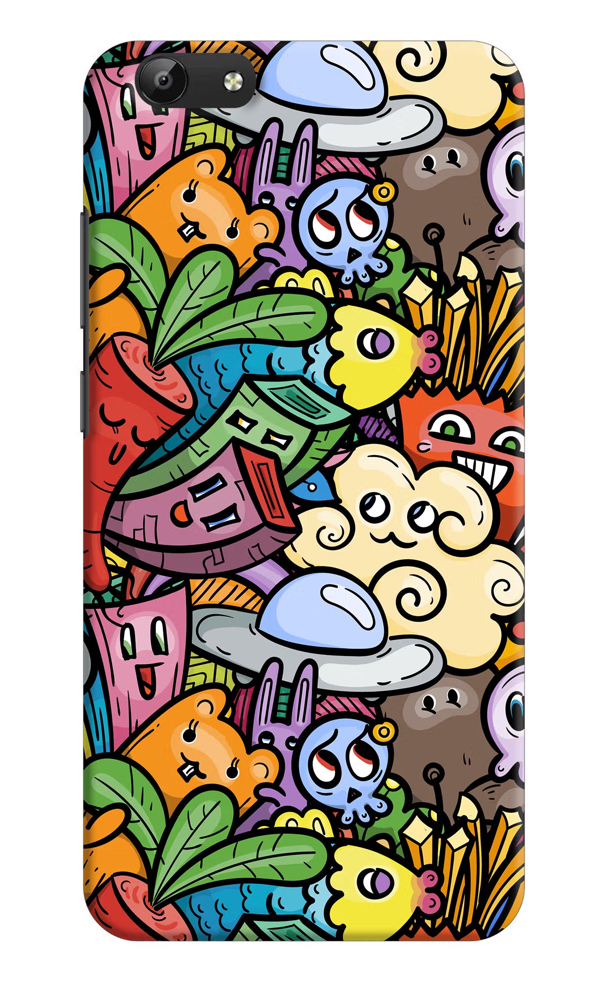 Veggie Doodle Vivo Y69 Back Cover - Veggie Doodle Vivo Y69 Hard Case Back Cover by Casekaro Veggie Doodle Vivo Y69 Hard Case Back Cover by Casekaro