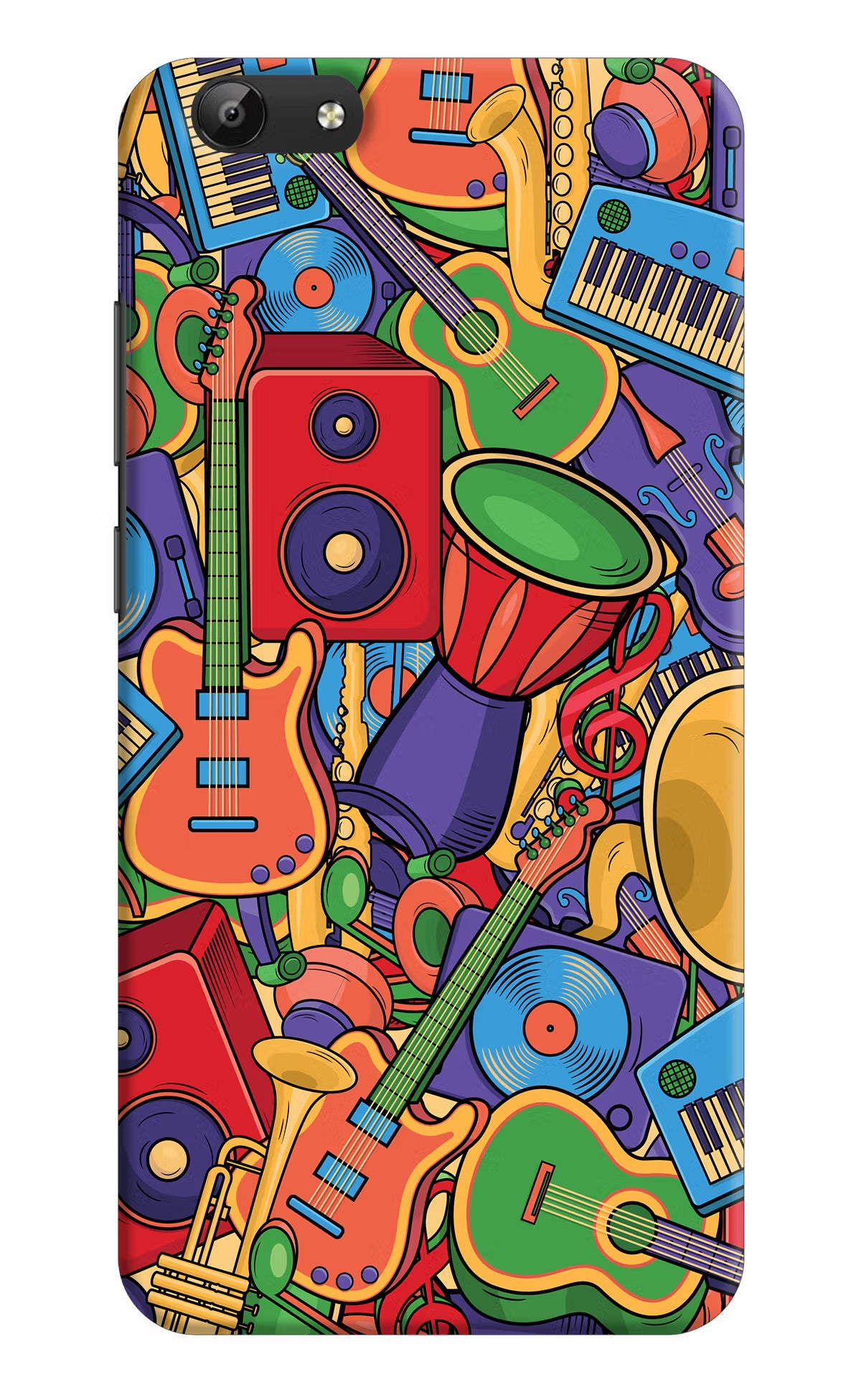 Music Instrument Doodle Vivo Y69 Back Cover - Music Instrument Doodle Vivo Y69 Hard Case Back Cover by Casekaro Music Instrument Doodle Vivo Y69 Hard Case Back Cover by Casekaro