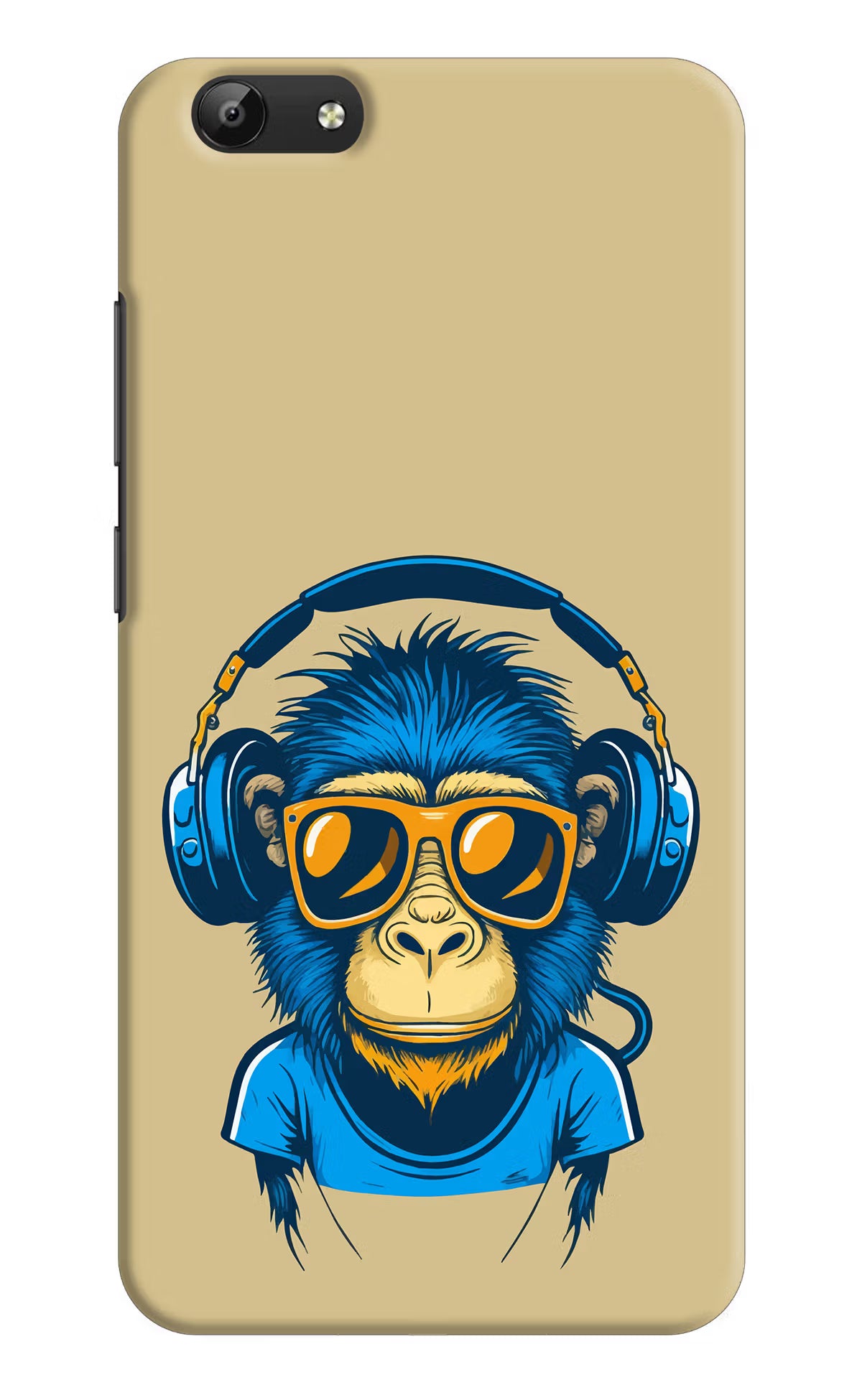 Monkey Headphone Vivo Y69 Back Cover - Monkey Headphone Vivo Y69 Hard Case Back Cover by Casekaro Monkey Headphone Vivo Y69 Hard Case Back Cover by Casekaro