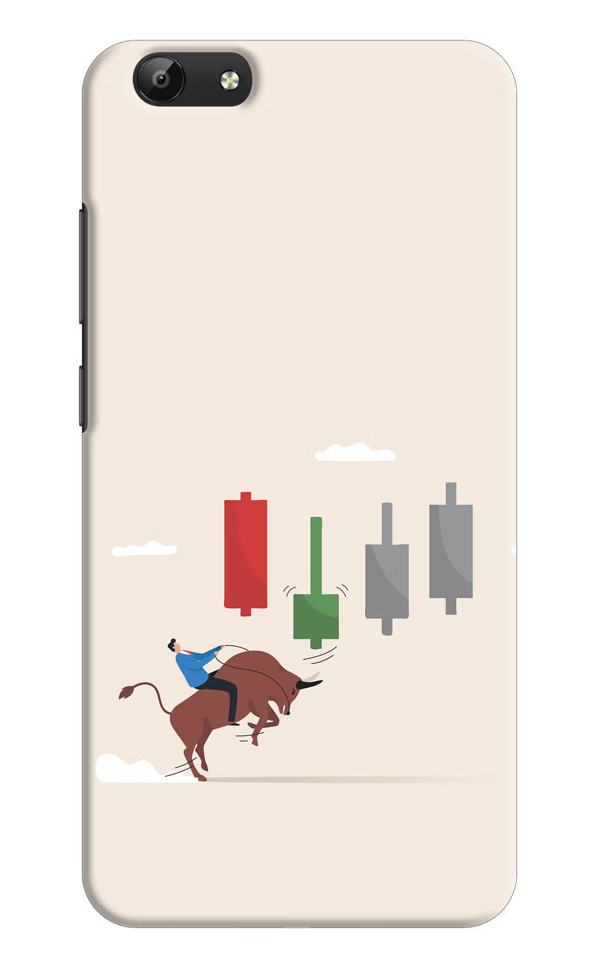 Bull Trading Momentum Vivo Y69 Back Cover - Bull Trading Momentum Vivo Y69 Hard Case Back Cover by Casekaro Bull Trading Momentum Vivo Y69 Hard Case Back Cover by Casekaro