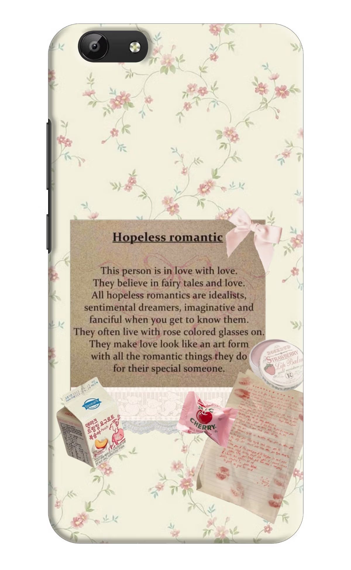 Hopeless Romantic Vivo Y69 Back Cover - Hopeless Romantic Vivo Y69 Hard Case Back Cover by Casekaro Hopeless Romantic Vivo Y69 Hard Case Back Cover by Casekaro