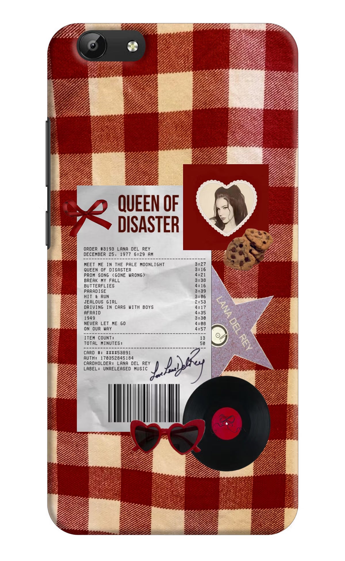 Queen of Disaster Vivo Y69 Back Cover - Queen of Disaster Vivo Y69 Hard Case Back Cover by Casekaro Queen of Disaster Vivo Y69 Hard Case Back Cover by Casekaro