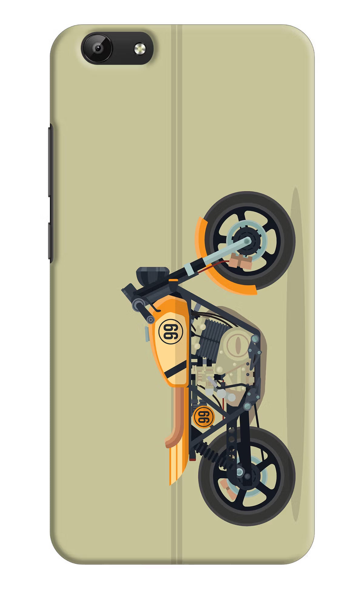 Vertical Speedster Vivo Y69 Back Cover - Vertical Speedster Vivo Y69 Hard Case Back Cover by Casekaro Vertical Speedster Vivo Y69 Hard Case Back Cover by Casekaro