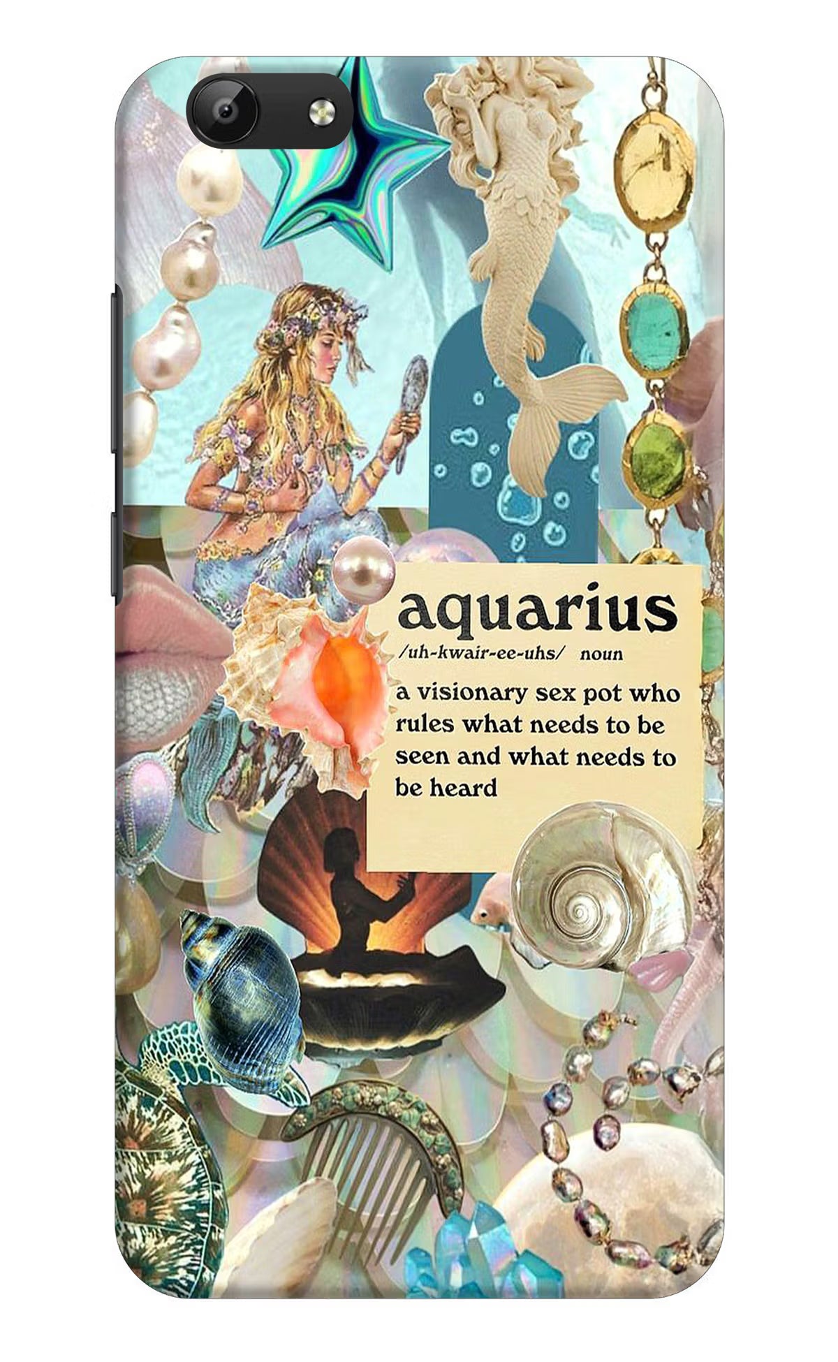 Aquarius Zodiac Vivo Y69 Back Cover - Aquarius Zodiac Vivo Y69 Hard Case Back Cover by Casekaro Aquarius Zodiac Vivo Y69 Hard Case Back Cover by Casekaro