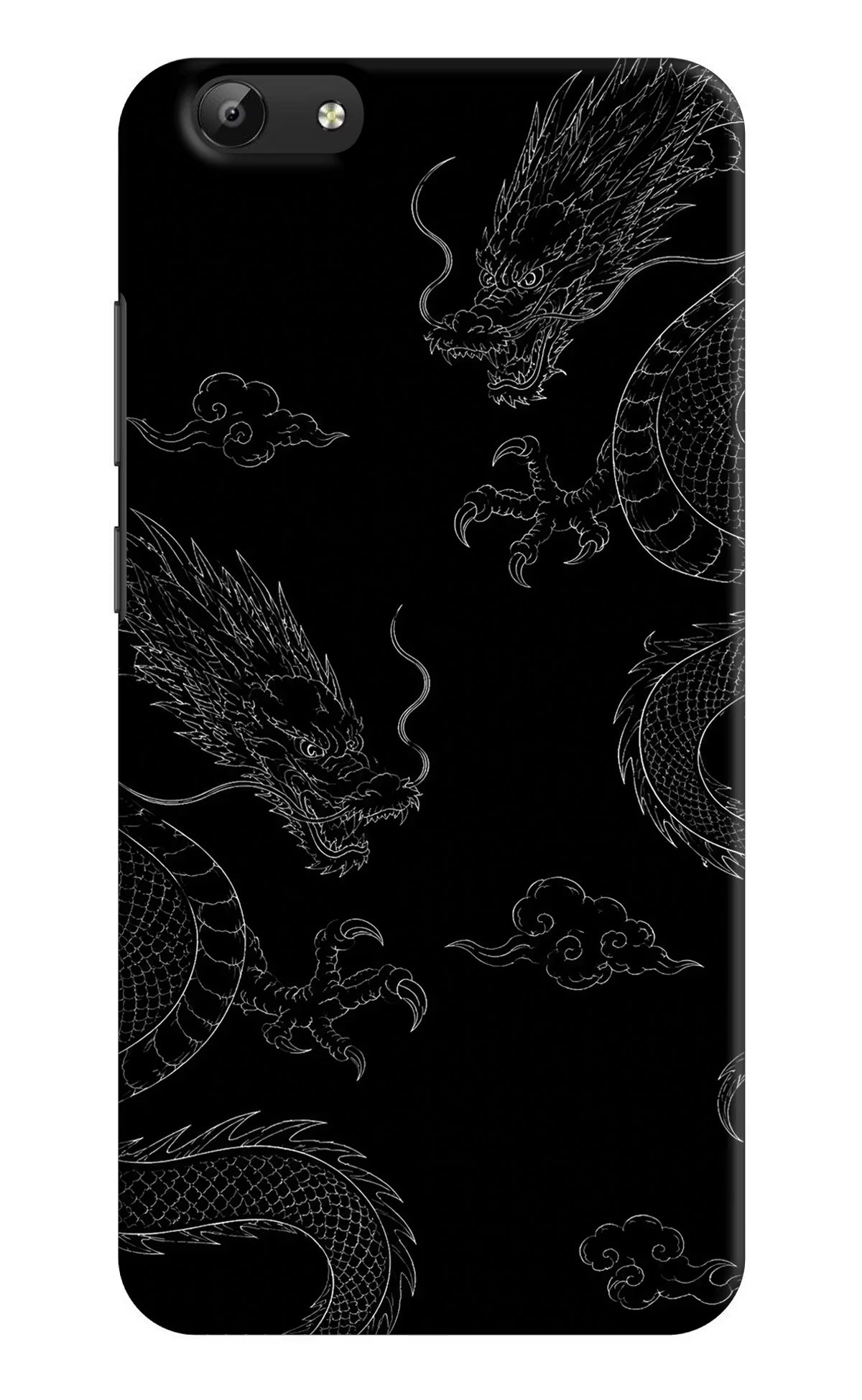 Twin Dragons Vivo Y69 Back Cover - Twin Dragons Vivo Y69 Hard Case Back Cover by Casekaro Twin Dragons Vivo Y69 Hard Case Back Cover by Casekaro