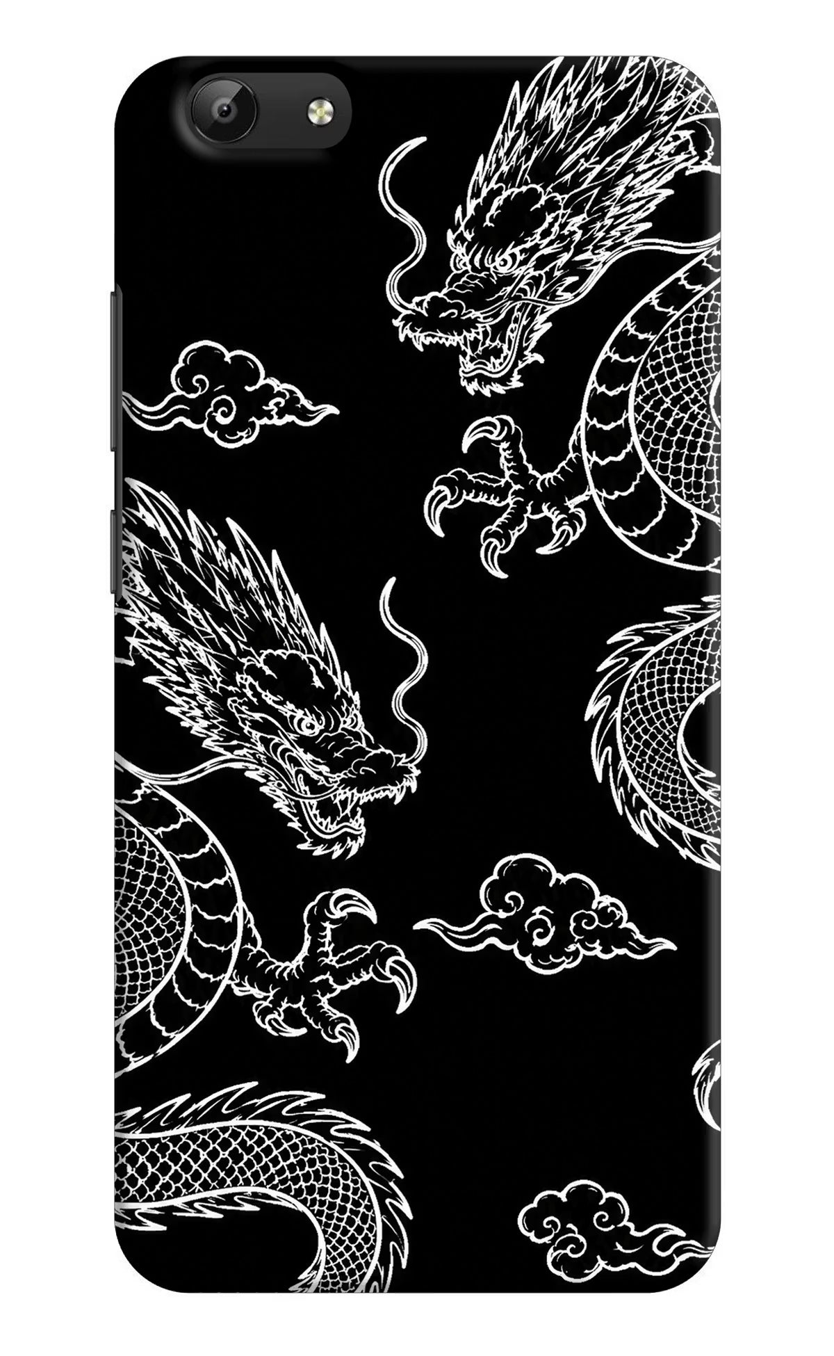 Twin Dragons Vivo Y69 Back Cover - Twin Dragons Vivo Y69 Hard Case Back Cover by Casekaro Twin Dragons Vivo Y69 Hard Case Back Cover by Casekaro