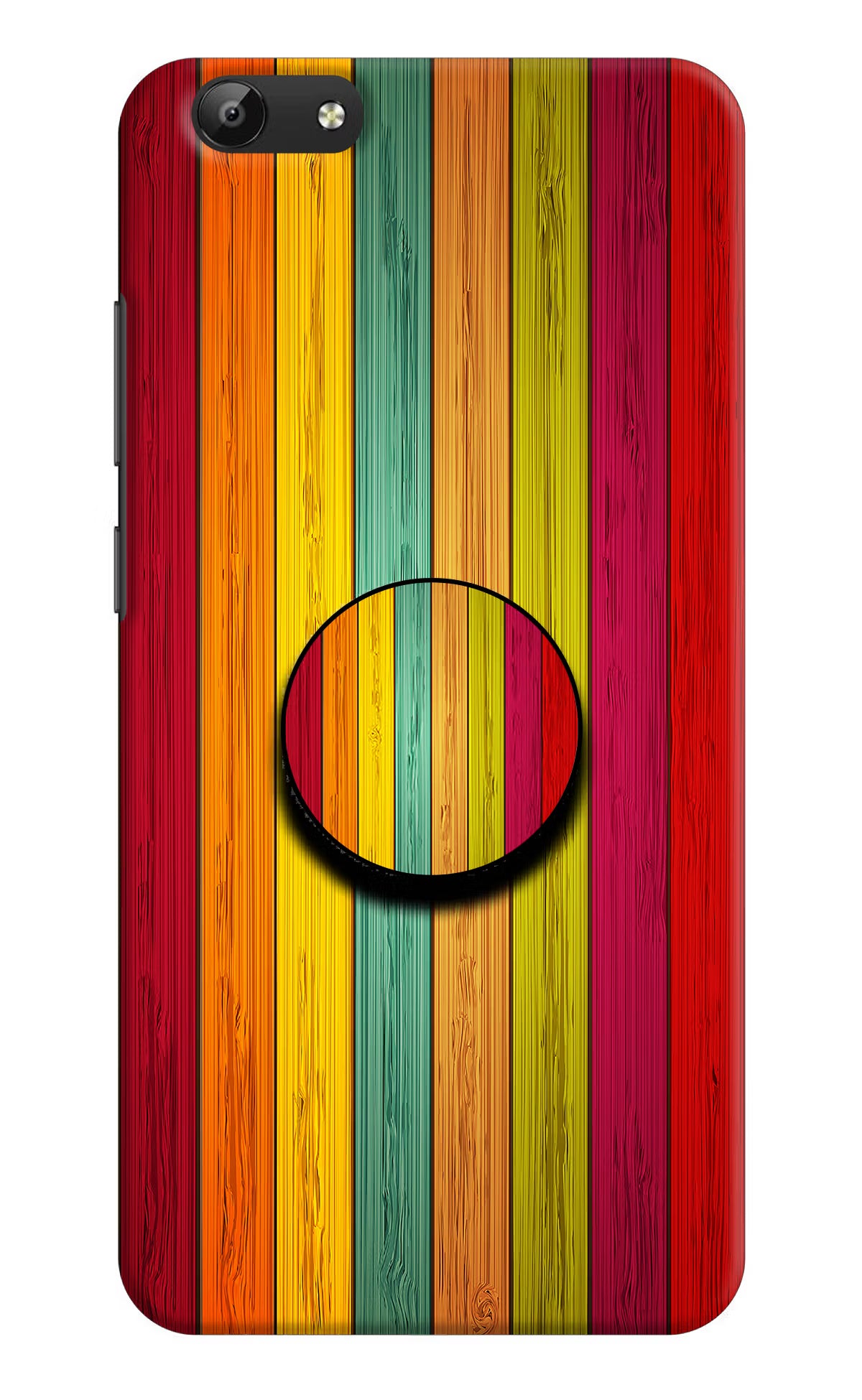 Multicolor Wooden Vivo Y69 Pop Case - Multicolor Wooden Vivo Y69 Pop Case by Casekaro Multicolor Wooden Vivo Y69 Pop Case by Casekaro