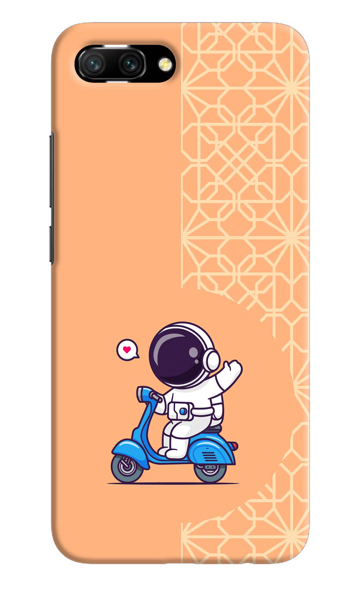 Cute Astronaut Riding Honor 10 Back Cover - Cute Astronaut Riding Honor 10 Hard Case Back Cover by Casekaro Cute Astronaut Riding Honor 10 Hard Case Back Cover by Casekaro