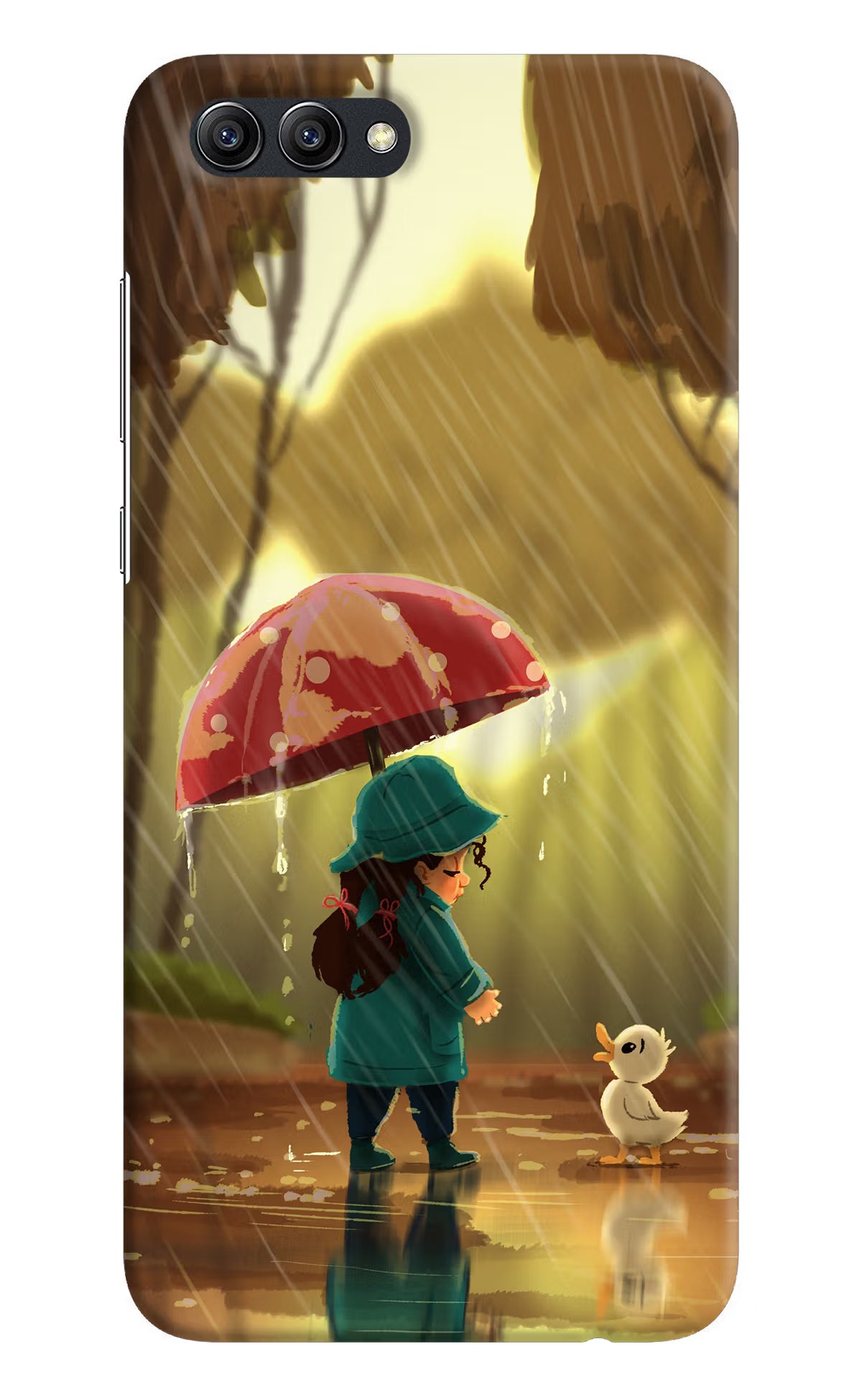 Rainy Day Honor View 10 Back Cover - Rainy Day Honor View 10 Hard Case Back Cover by Casekaro Rainy Day Honor View 10 Hard Case Back Cover by Casekaro