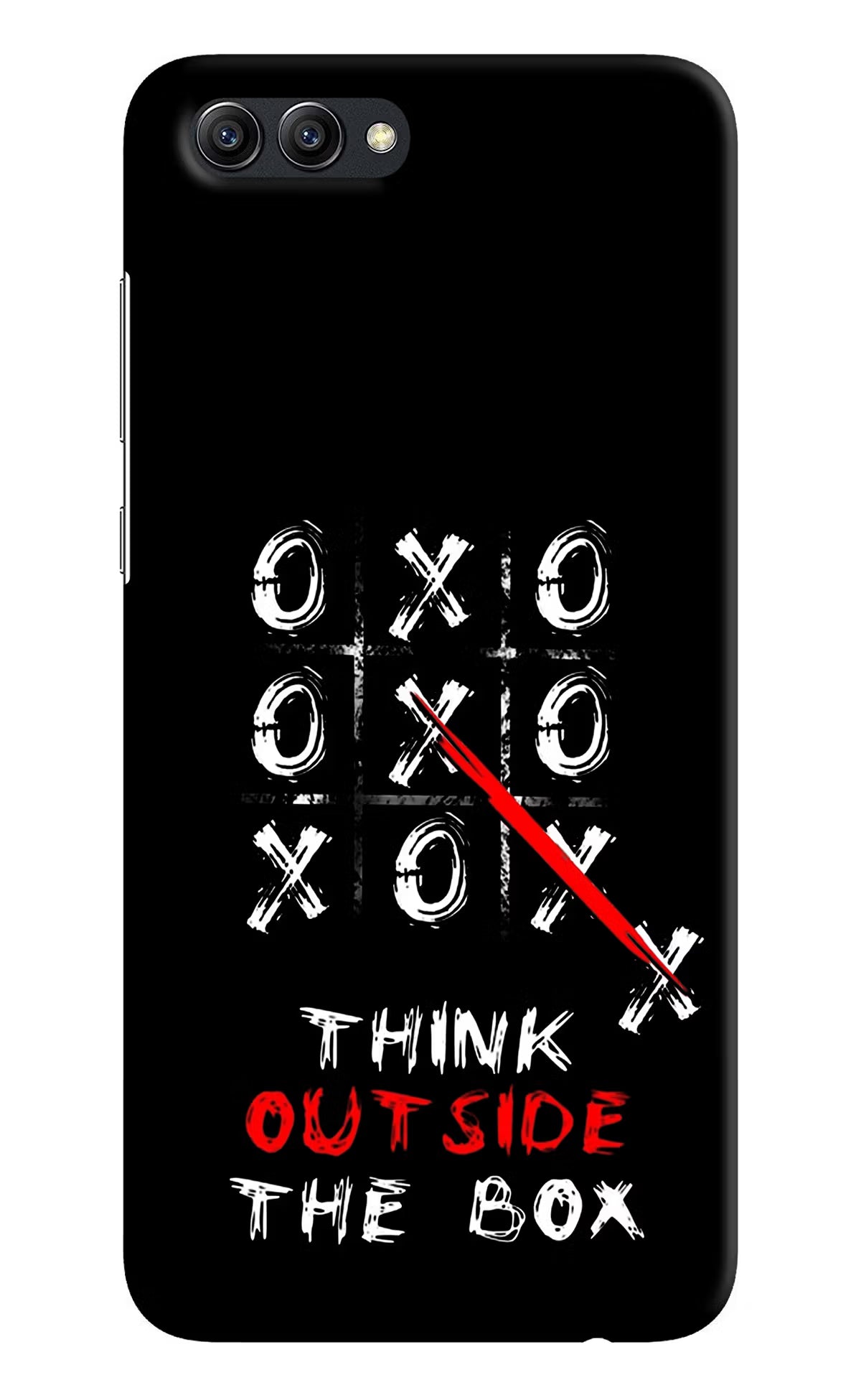 Think out of the BOX Honor View 10 Back Cover - Think out of the BOX Honor View 10 Hard Case Back Cover by Casekaro Think out of the BOX Honor View 10 Hard Case Back Cover by Casekaro