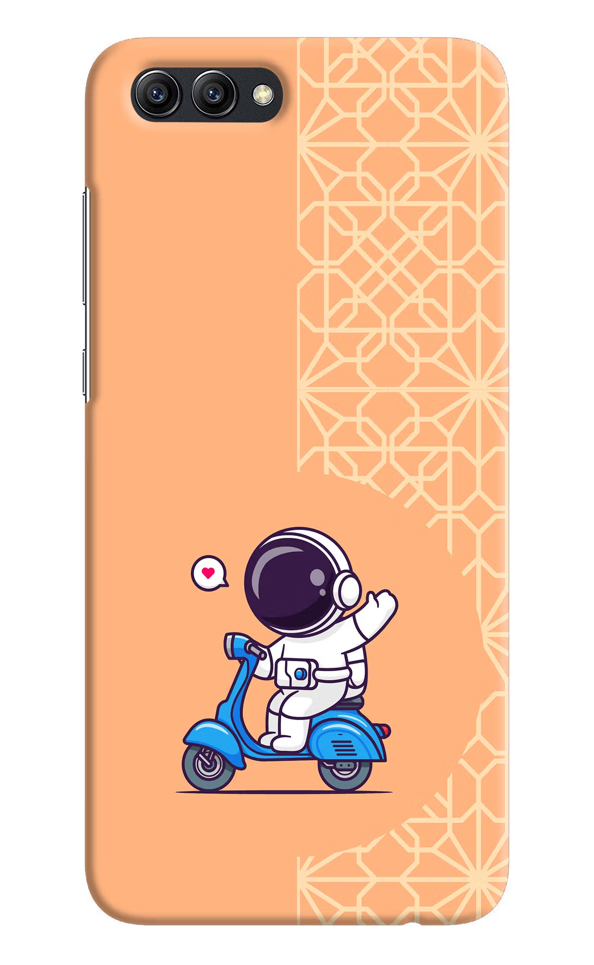 Cute Astronaut Riding Honor View 10 Back Cover - Cute Astronaut Riding Honor View 10 Hard Case Back Cover by Casekaro Cute Astronaut Riding Honor View 10 Hard Case Back Cover by Casekaro