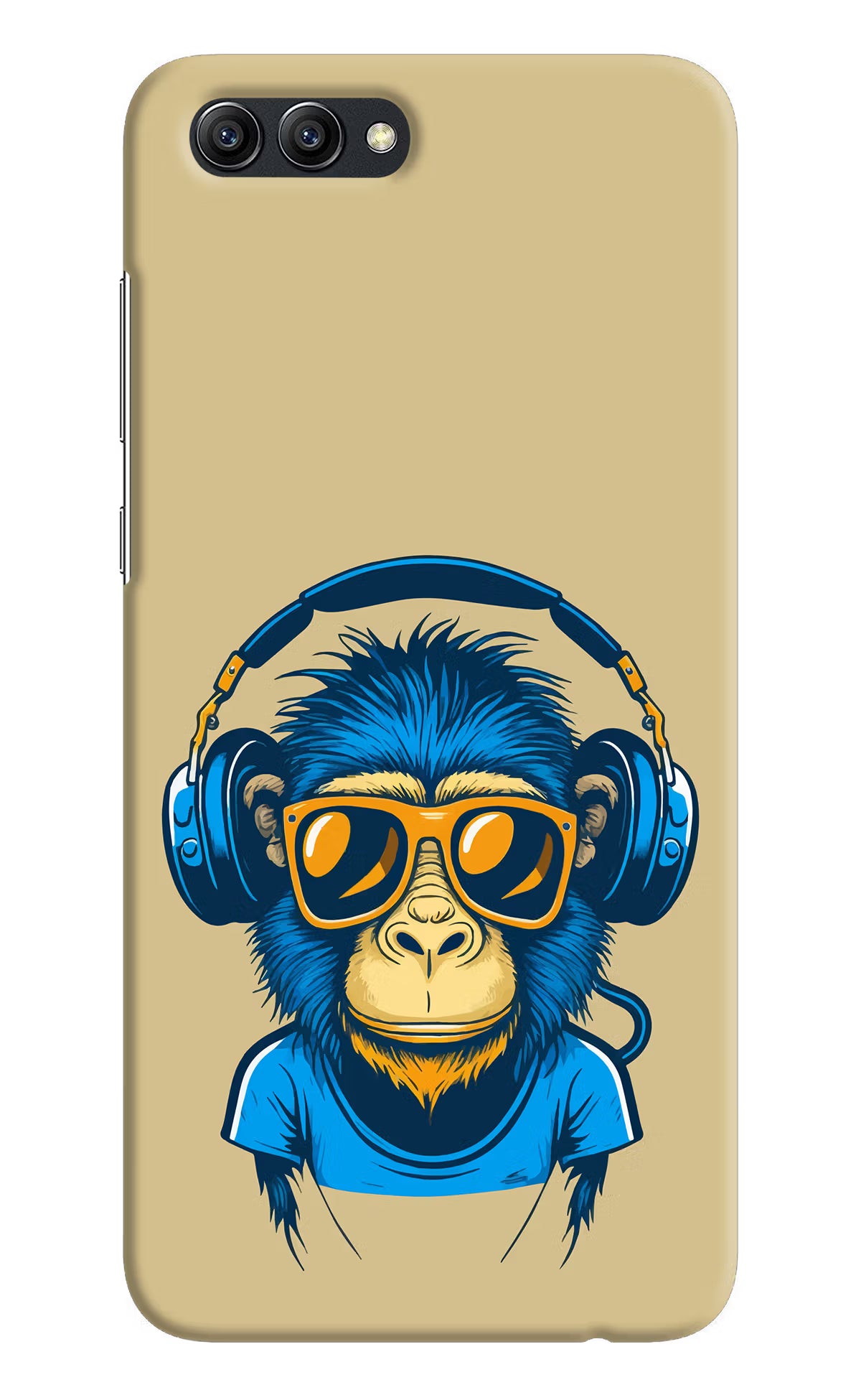 Monkey Headphone Honor View 10 Back Cover - Monkey Headphone Honor View 10 Hard Case Back Cover by Casekaro Monkey Headphone Honor View 10 Hard Case Back Cover by Casekaro