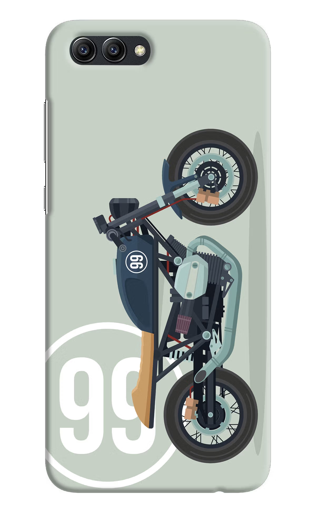 Classic Cafe Racer 99 Honor View 10 Back Cover - Classic Cafe Racer 99 Honor View 10 Hard Case Back Cover by Casekaro Classic Cafe Racer 99 Honor View 10 Hard Case Back Cover by Casekaro
