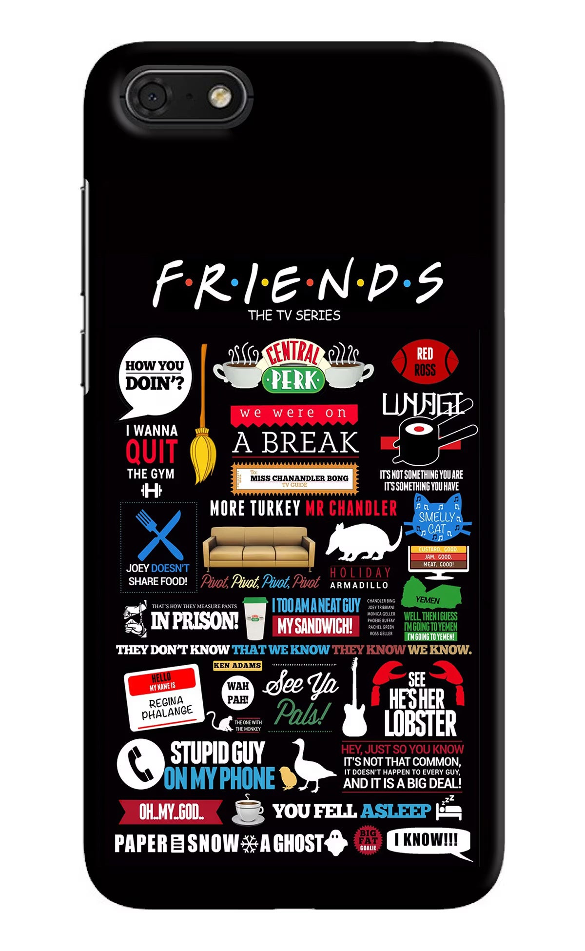 FRIENDS Honor 7S Back Cover - FRIENDS Honor 7S Hard Case Back Cover by Casekaro FRIENDS Honor 7S Hard Case Back Cover by Casekaro