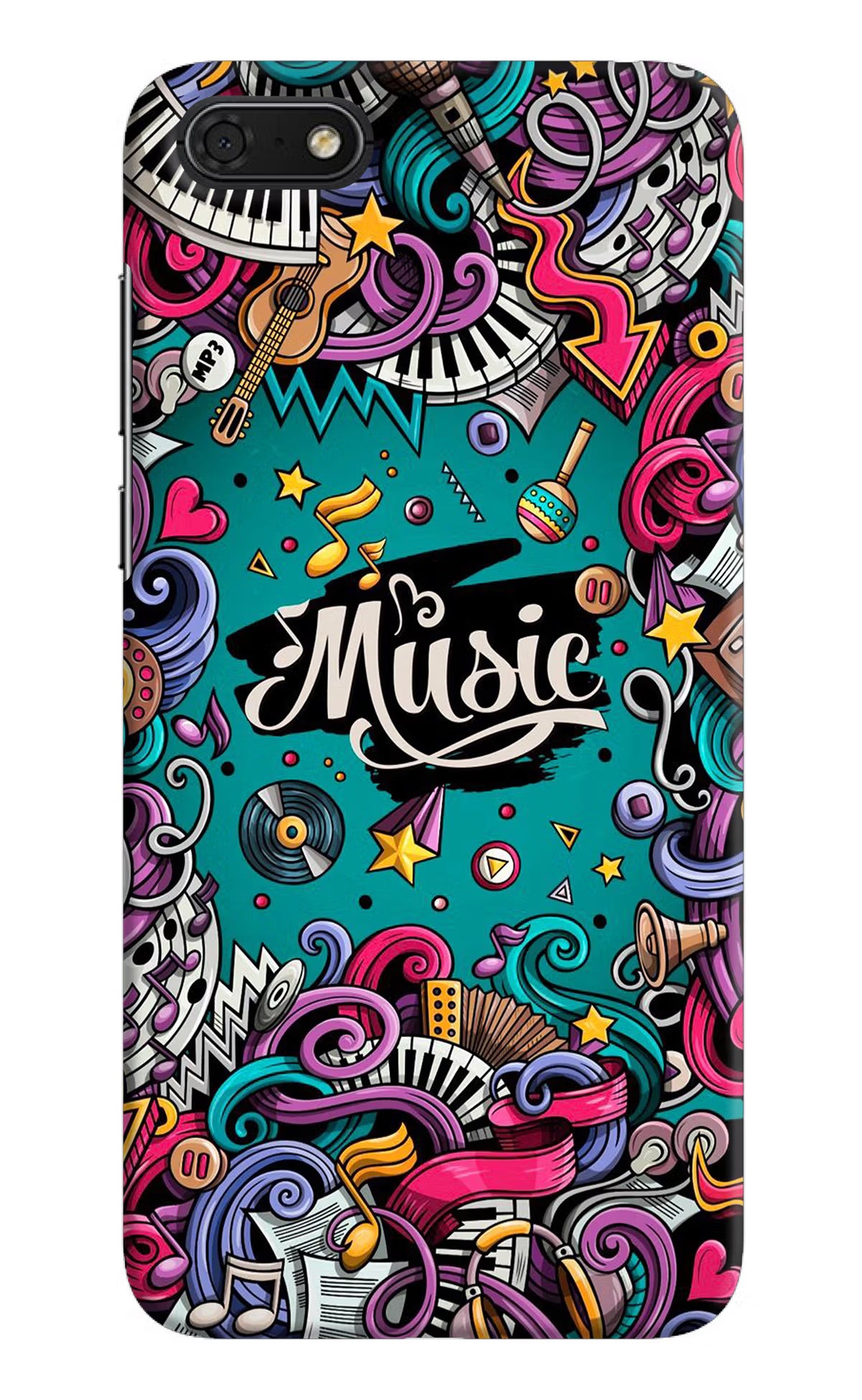 Music Graffiti Honor 7S Back Cover - Music Graffiti Honor 7S Hard Case Back Cover by Casekaro Music Graffiti Honor 7S Hard Case Back Cover by Casekaro