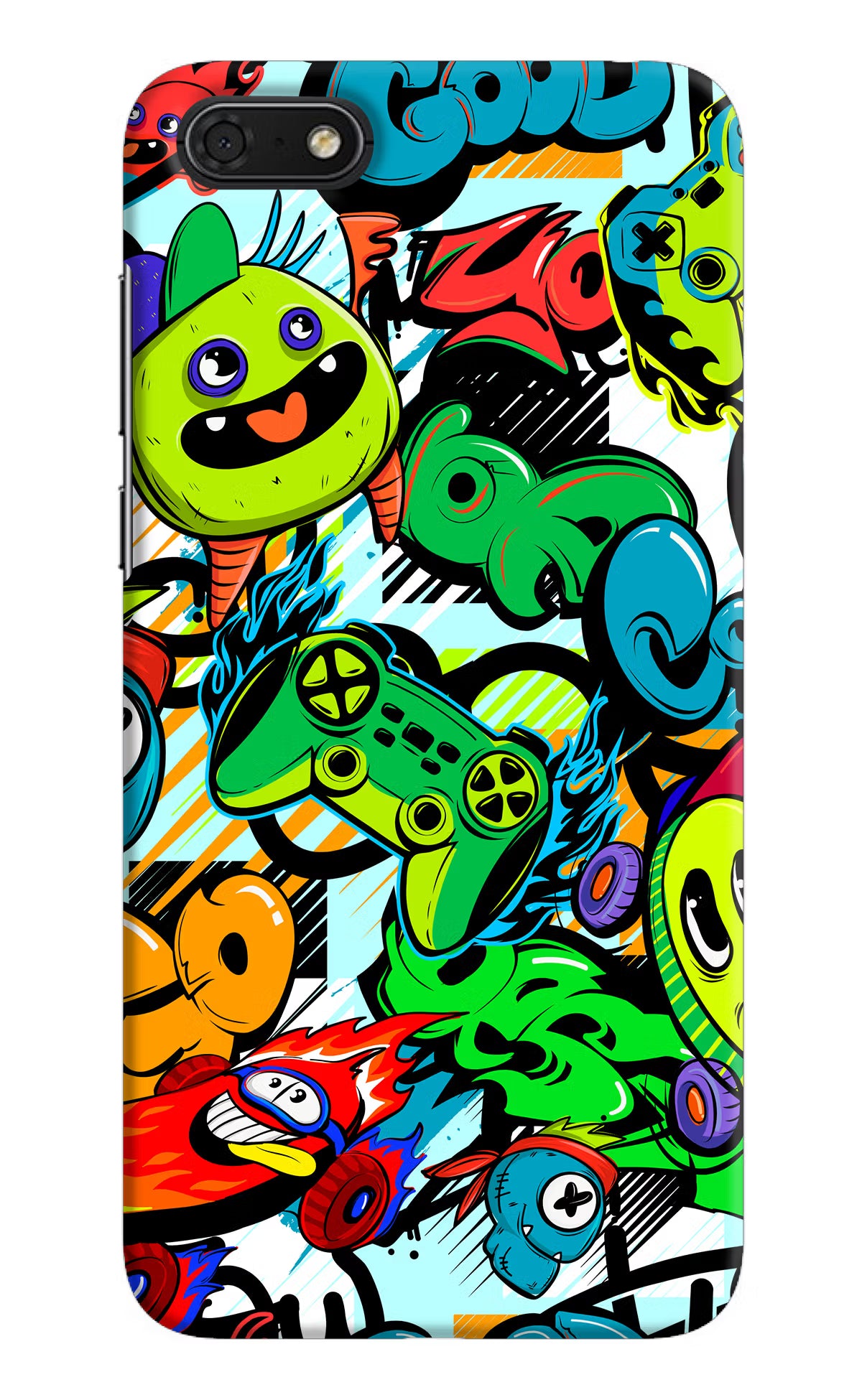 Game Doodle Honor 7S Back Cover - Game Doodle Honor 7S Hard Case Back Cover by Casekaro Game Doodle Honor 7S Hard Case Back Cover by Casekaro