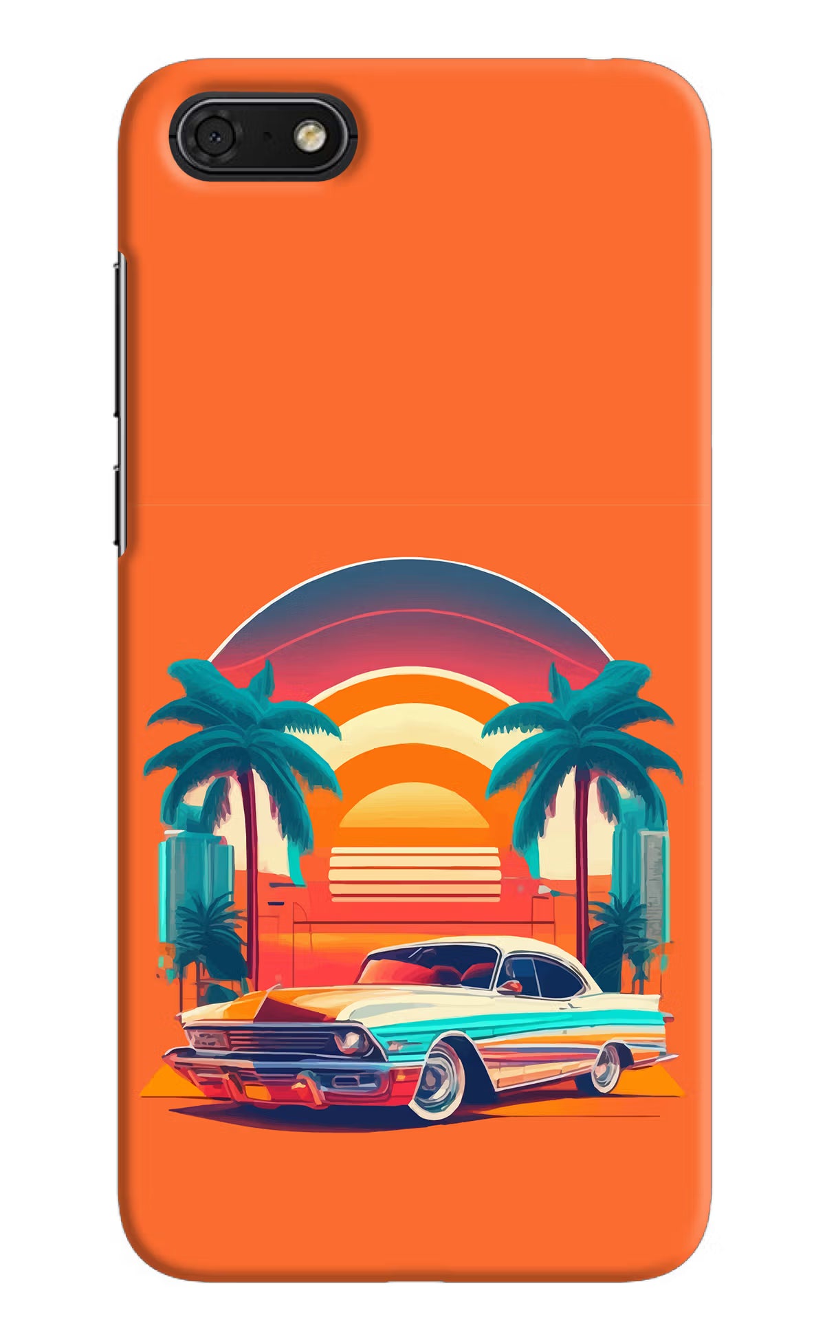 Palm Drive 80s Honor 7S Back Cover - Palm Drive 80s Honor 7S Hard Case Back Cover by Casekaro Palm Drive 80s Honor 7S Hard Case Back Cover by Casekaro