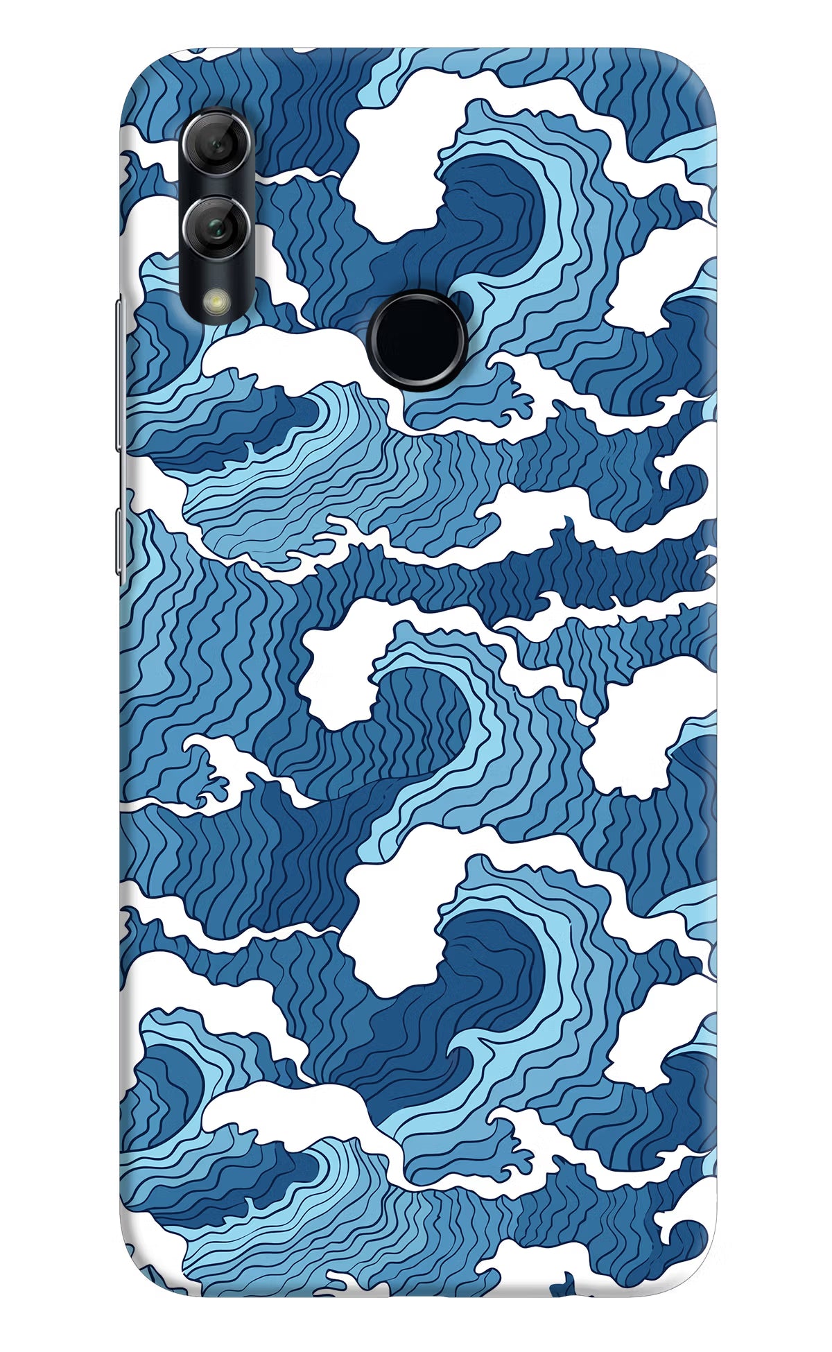 Blue Waves Honor 10 Lite Back Cover - Blue Waves Honor 10 Lite Hard Case Back Cover by Casekaro Blue Waves Honor 10 Lite Hard Case Back Cover by Casekaro