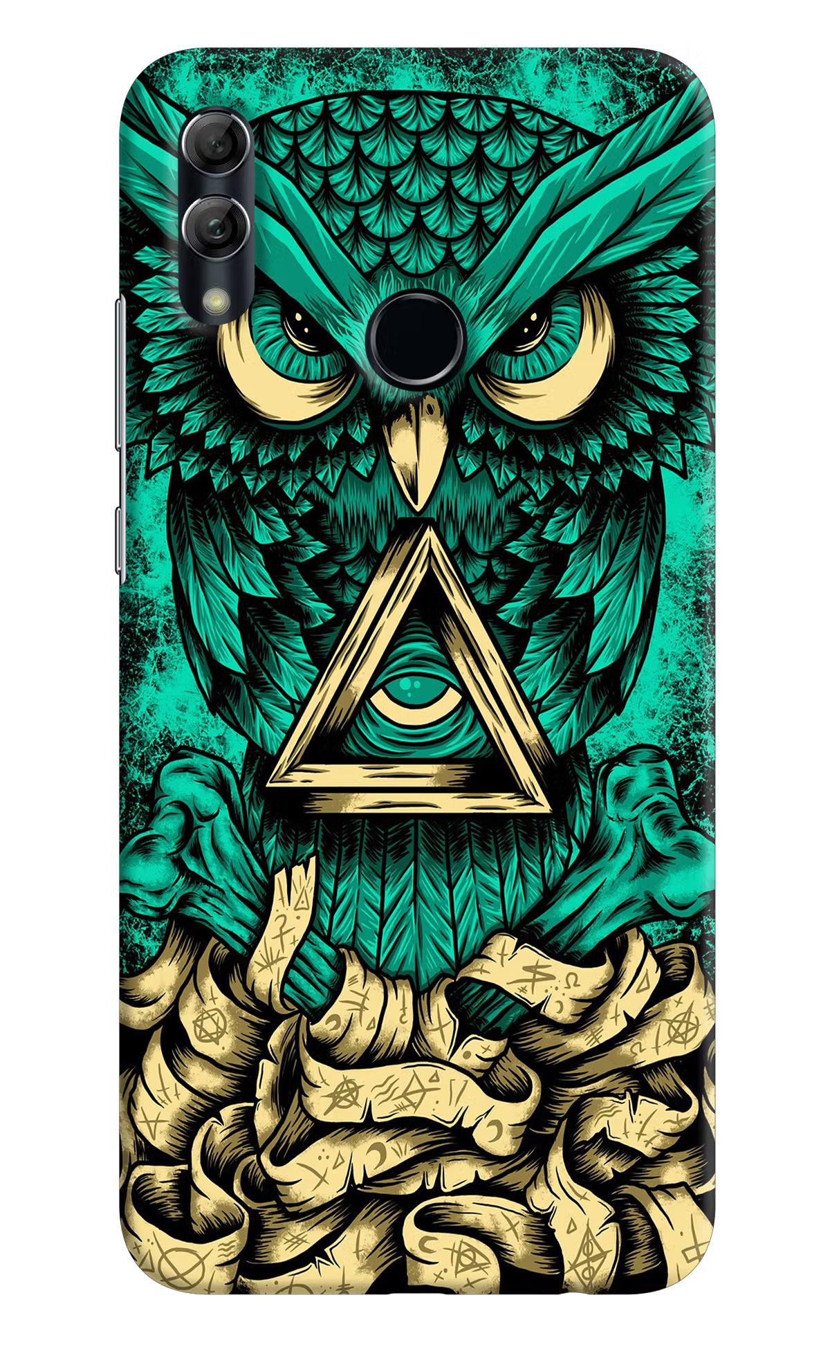 Green Owl Honor 10 Lite Back Cover - Green Owl Honor 10 Lite Hard Case Back Cover by Casekaro Green Owl Honor 10 Lite Hard Case Back Cover by Casekaro