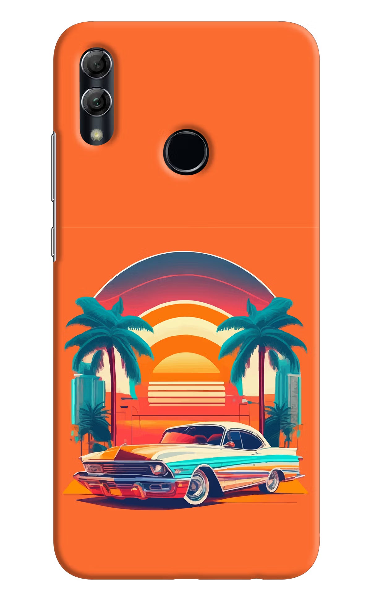 Palm Drive 80s Honor 10 Lite Back Cover - Palm Drive 80s Honor 10 Lite Hard Case Back Cover by Casekaro Palm Drive 80s Honor 10 Lite Hard Case Back Cover by Casekaro