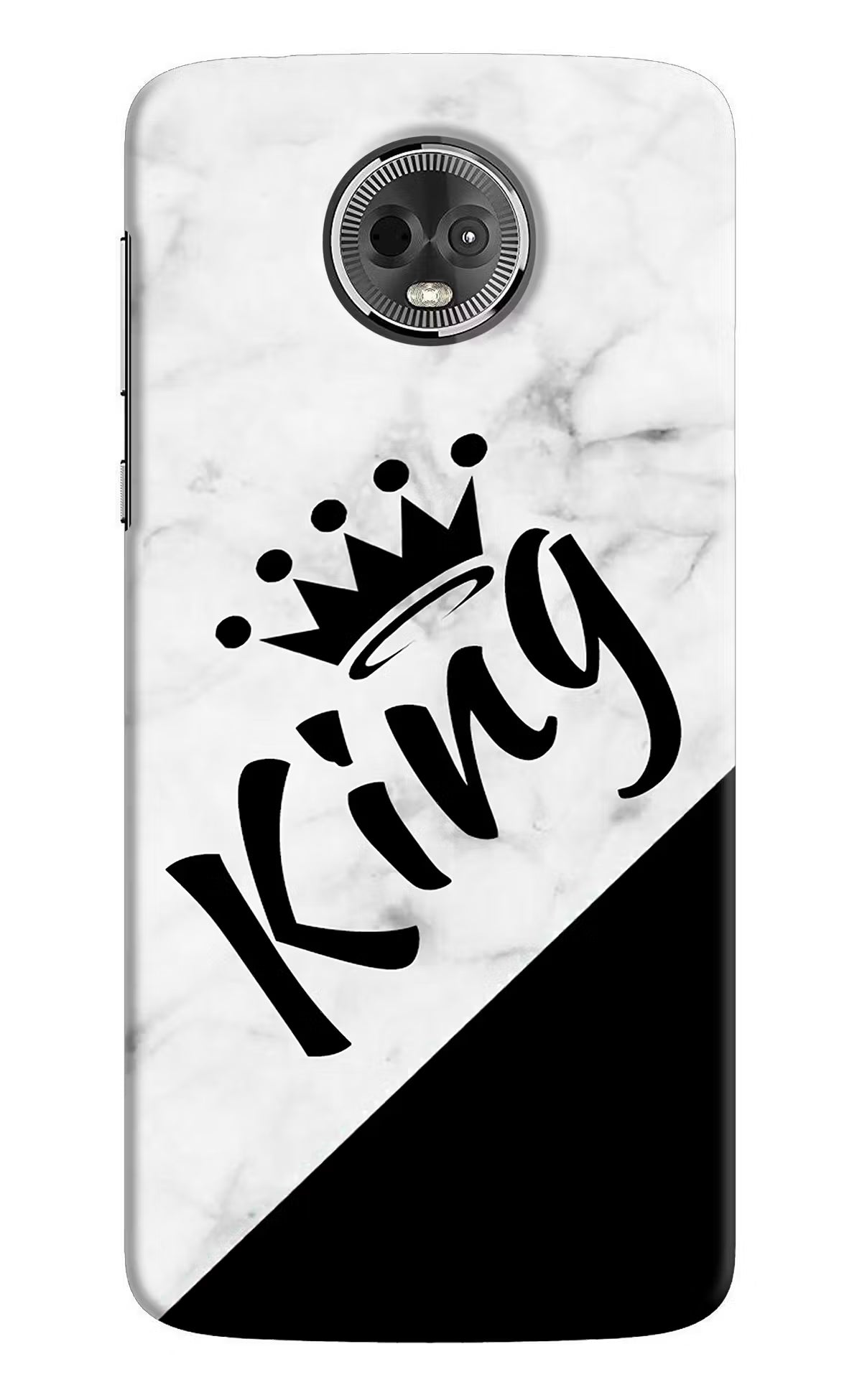King Moto E5 Plus Back Cover - King Moto E5 Plus Hard Case Back Cover by Casekaro King Moto E5 Plus Hard Case Back Cover by Casekaro