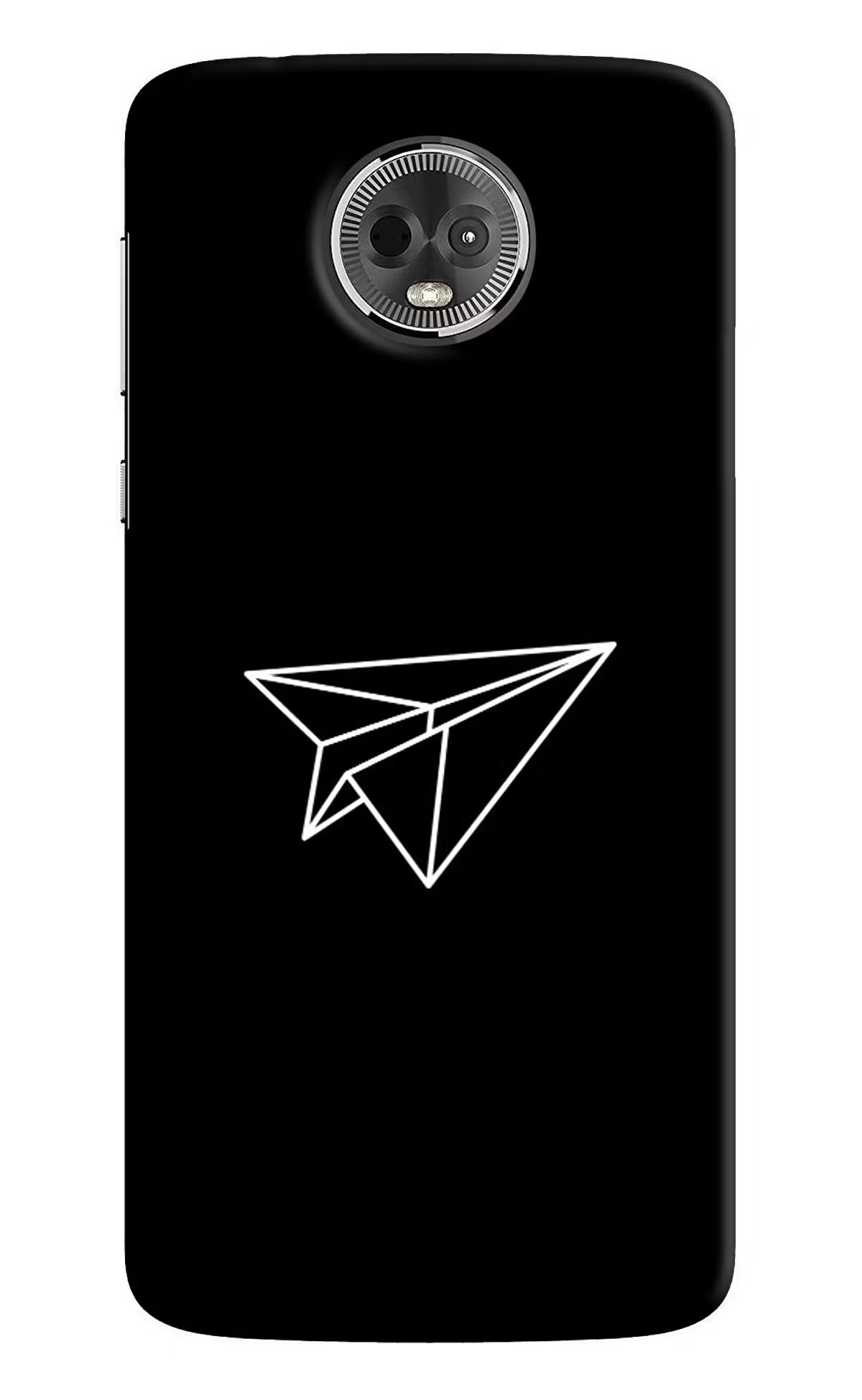 Paper Plane White Moto E5 Plus Back Cover - Paper Plane White Moto E5 Plus Hard Case Back Cover by Casekaro Paper Plane White Moto E5 Plus Hard Case Back Cover by Casekaro