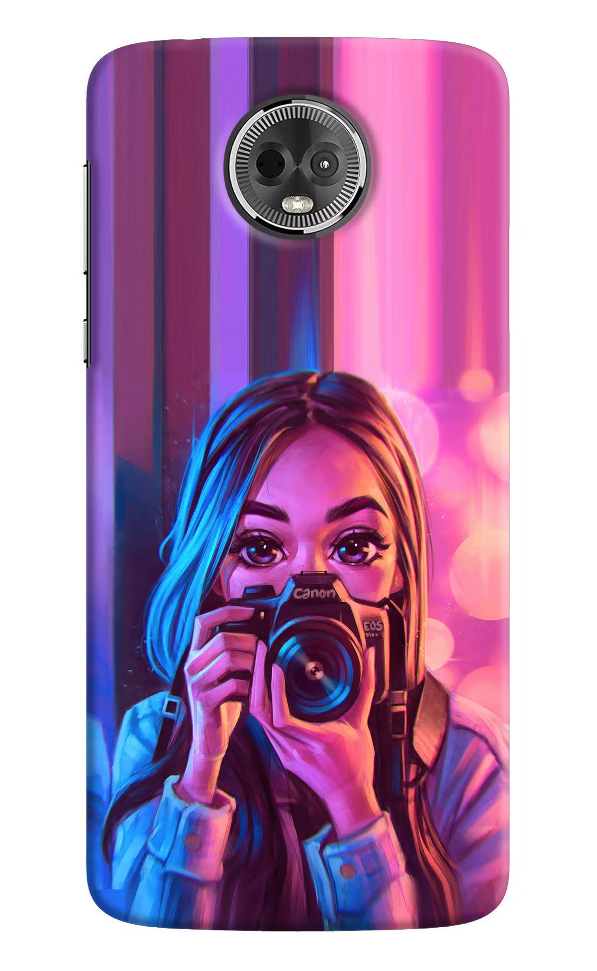 Girl Photographer Moto E5 Plus Back Cover - Girl Photographer Moto E5 Plus Hard Case Back Cover by Casekaro Girl Photographer Moto E5 Plus Hard Case Back Cover by Casekaro