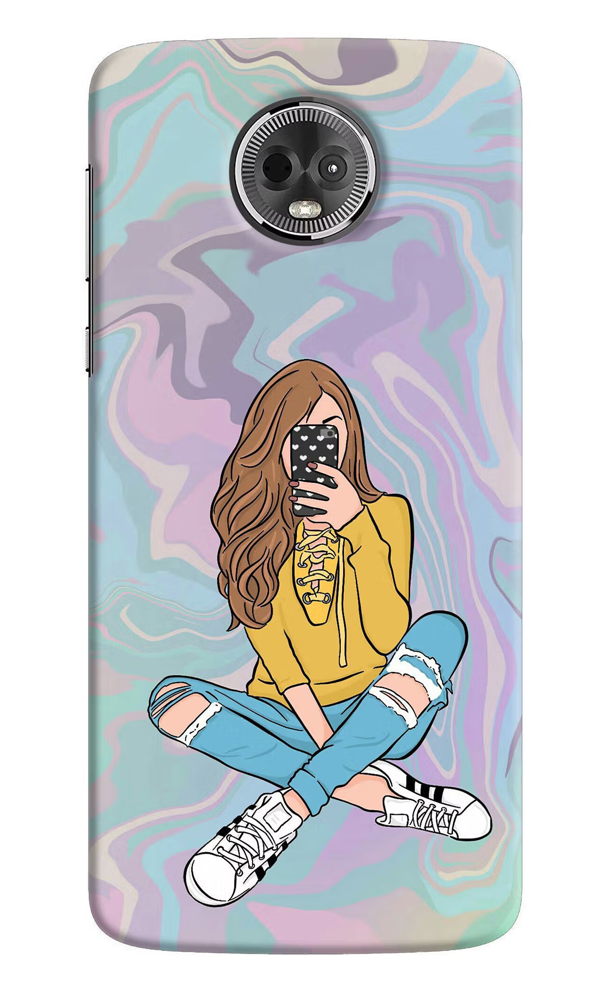 Selfie Girl Moto E5 Plus Back Cover - Selfie Girl Moto E5 Plus Hard Case Back Cover by Casekaro Selfie Girl Moto E5 Plus Hard Case Back Cover by Casekaro