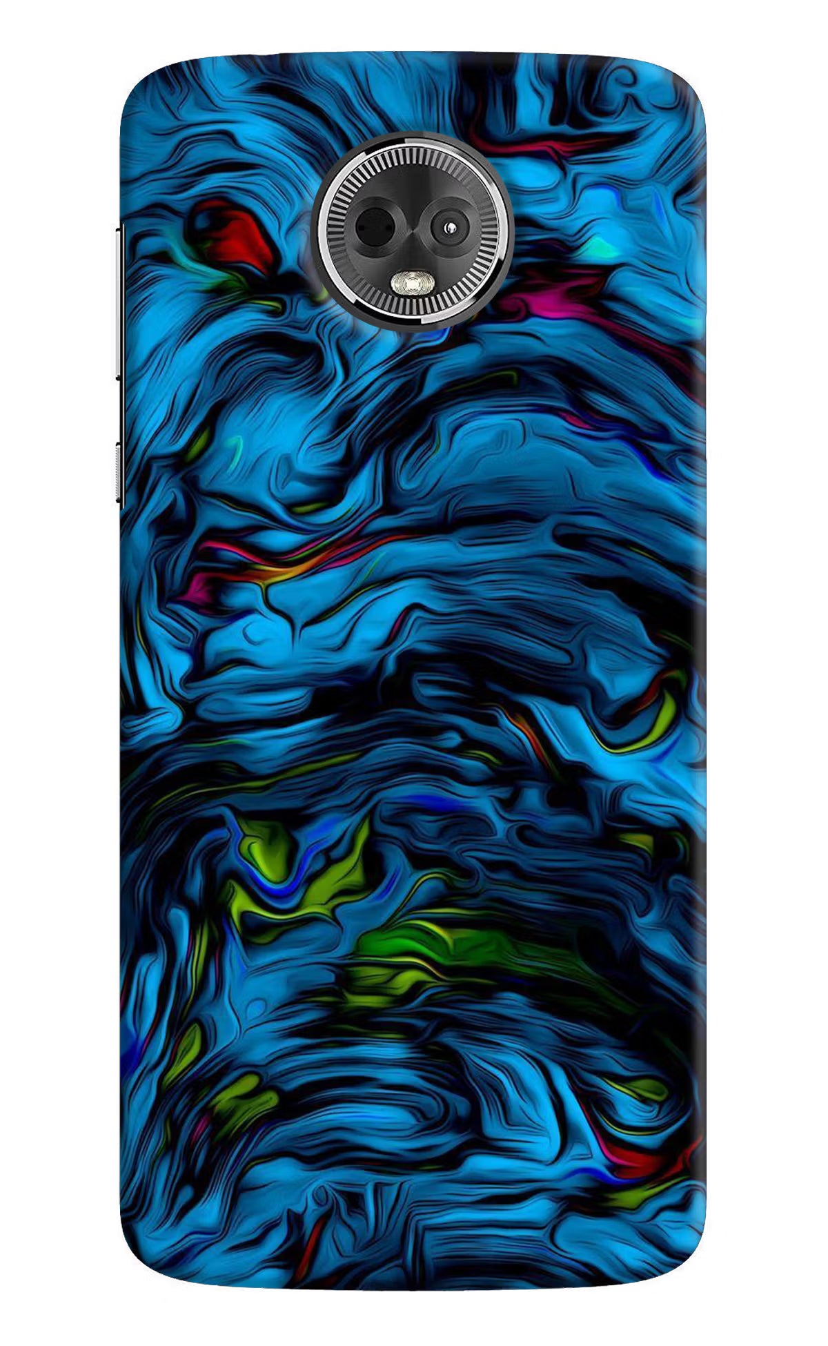 Dark Blue Abstract Moto E5 Plus Back Cover - Dark Blue Abstract Moto E5 Plus Hard Case Back Cover by Casekaro Dark Blue Abstract Moto E5 Plus Hard Case Back Cover by Casekaro