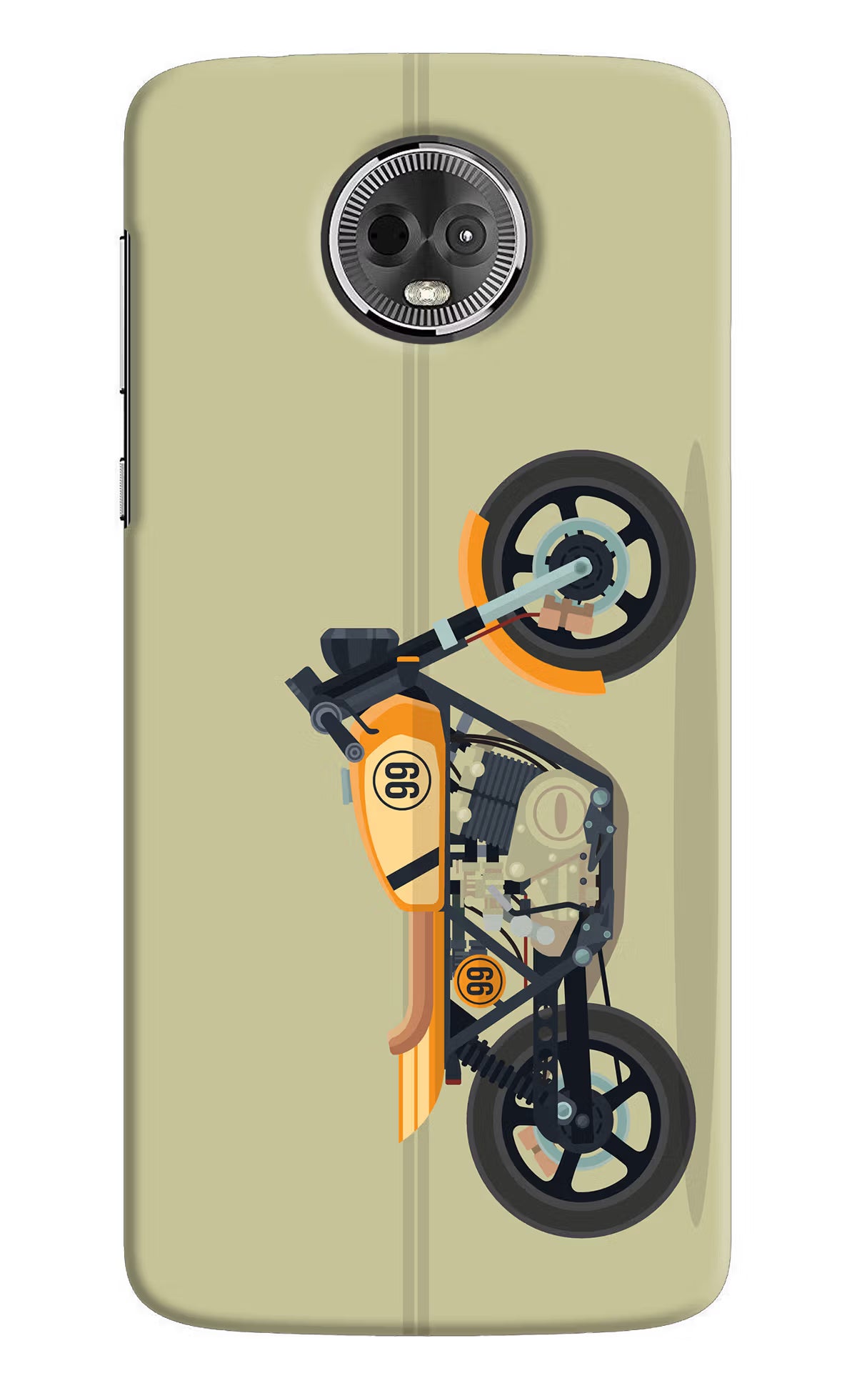 Vertical Speedster Moto E5 Plus Back Cover - Vertical Speedster Moto E5 Plus Hard Case Back Cover by Casekaro Vertical Speedster Moto E5 Plus Hard Case Back Cover by Casekaro
