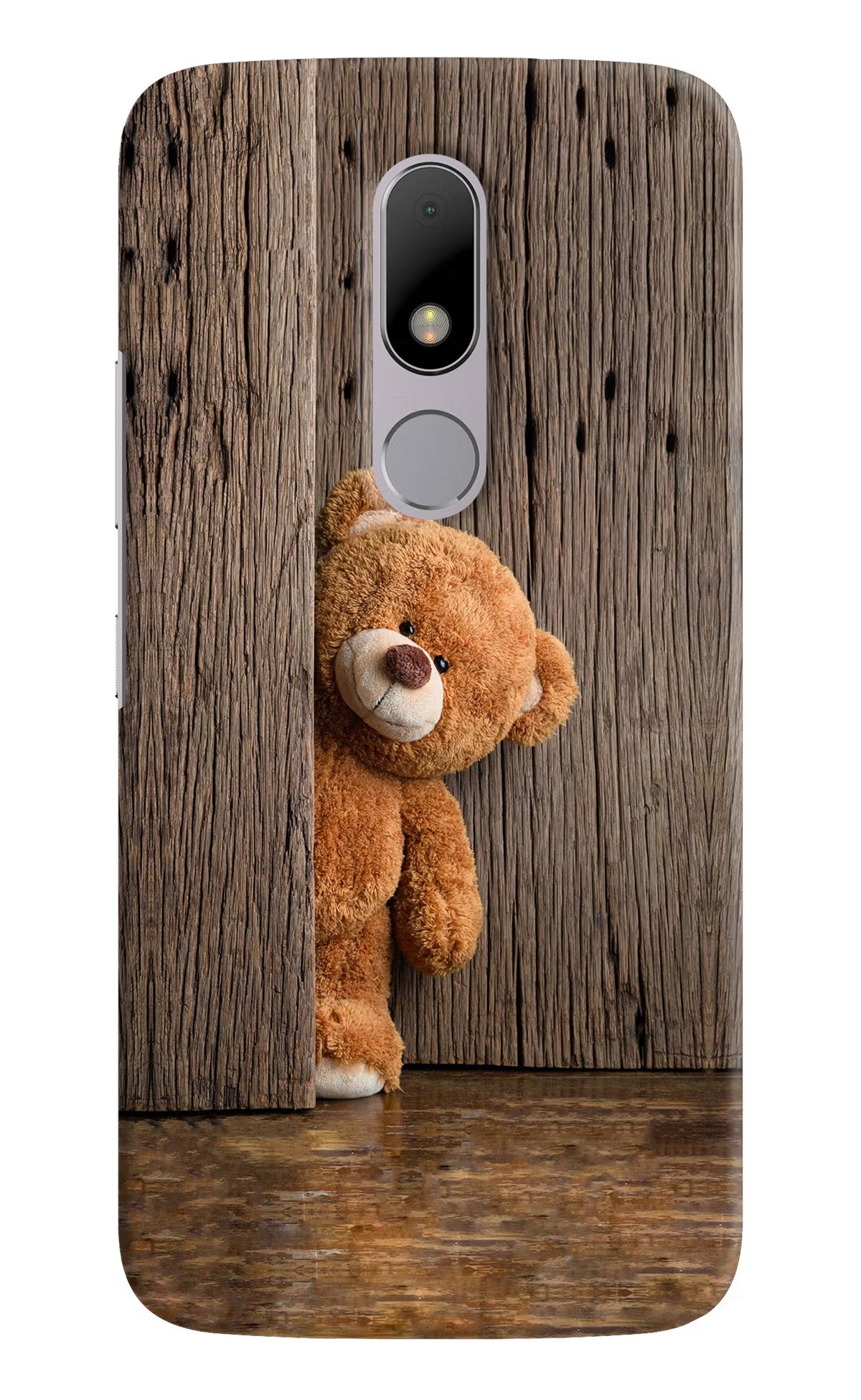Teddy Wooden Moto M Back Cover - Teddy Wooden Moto M Hard Case Back Cover by Casekaro Teddy Wooden Moto M Hard Case Back Cover by Casekaro