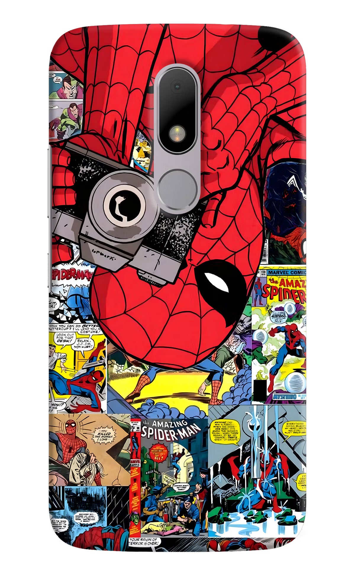 Spider Man Moto M Back Cover - Spider Man Moto M Hard Case Back Cover by Casekaro Spider Man Moto M Hard Case Back Cover by Casekaro