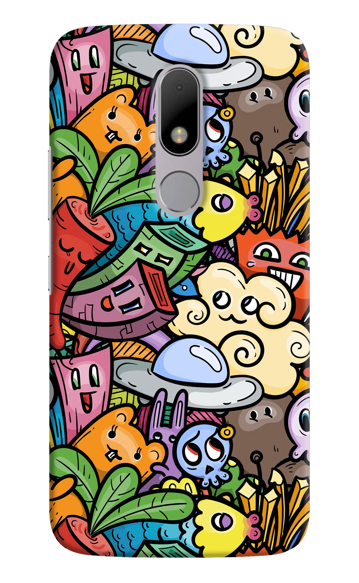 Veggie Doodle Moto M Back Cover - Veggie Doodle Moto M Hard Case Back Cover by Casekaro Veggie Doodle Moto M Hard Case Back Cover by Casekaro
