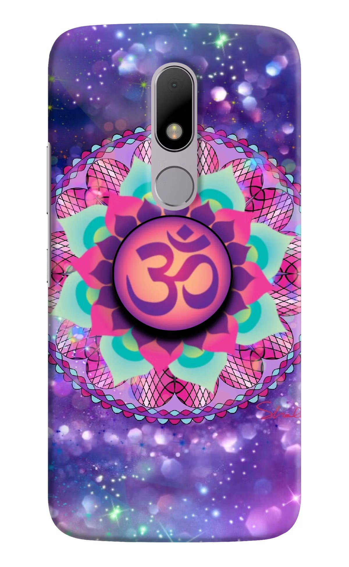 Om Purple Moto M Pop Case - Om Purple Moto M Pop Case by Casekaro Om Purple Moto M Pop Case by Casekaro