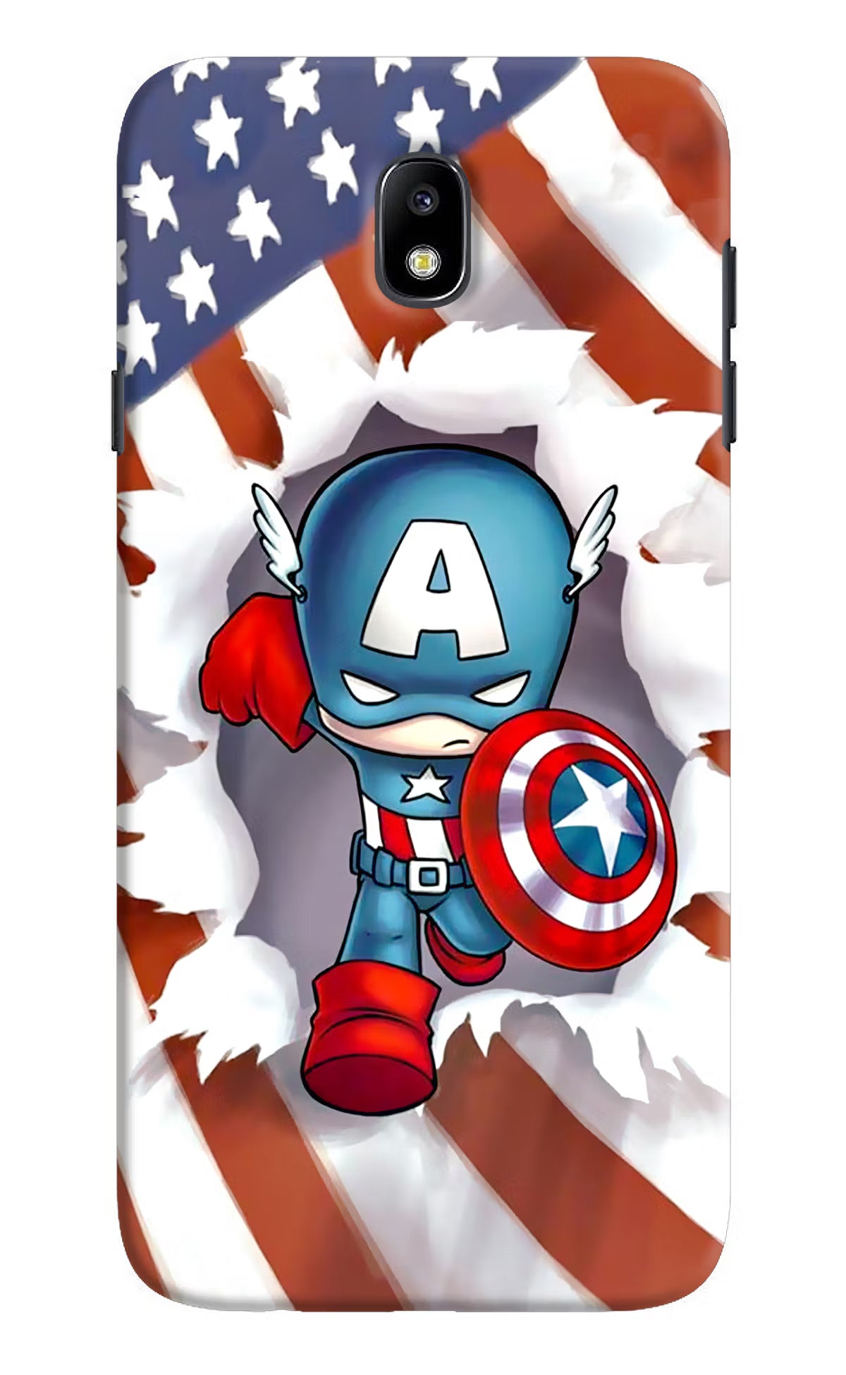 Captain America Samsung J7 Pro Back Cover - Captain America Samsung J7 Pro Hard Case Back Cover by Casekaro Captain America Samsung J7 Pro Hard Case Back Cover by Casekaro