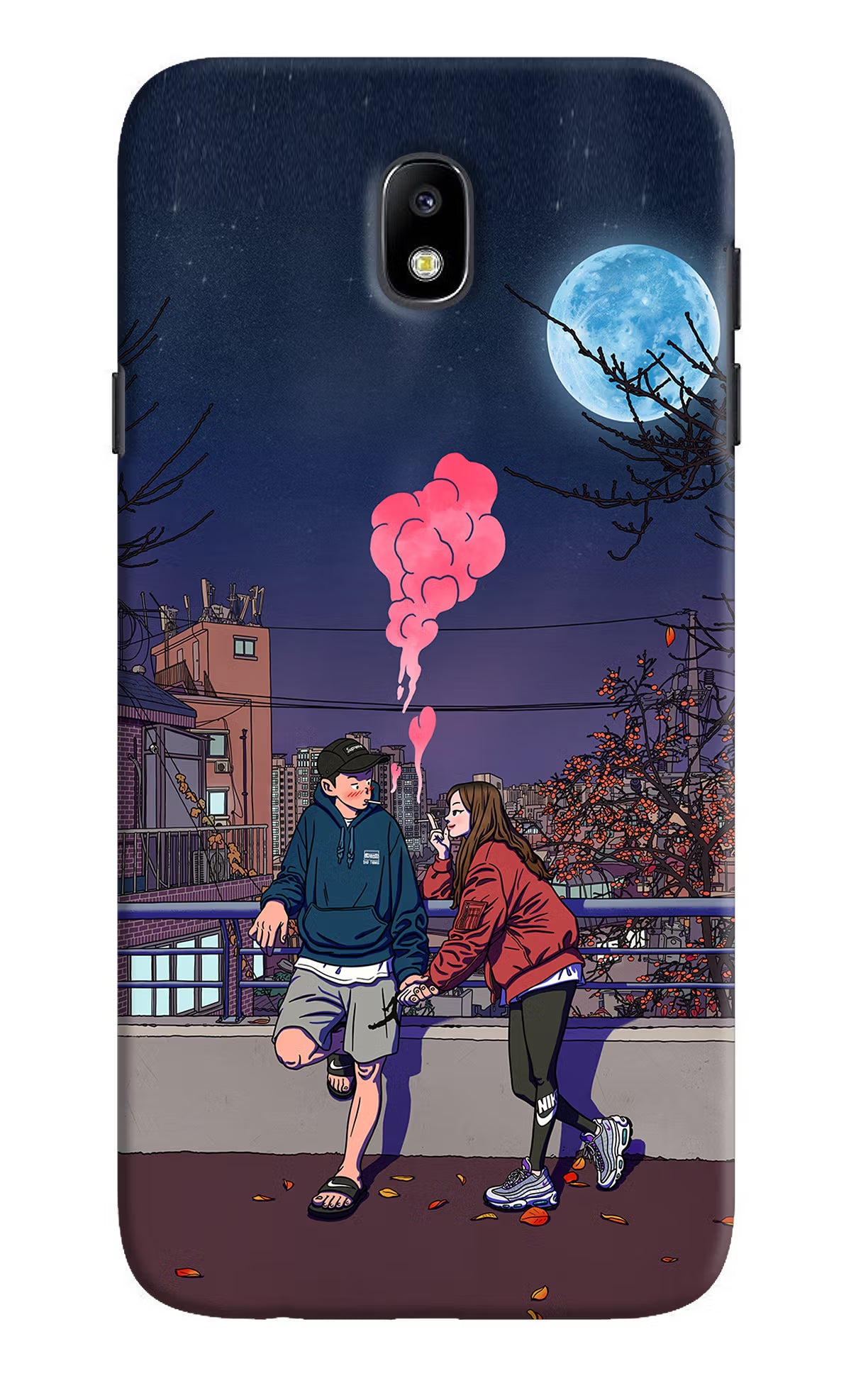 Chilling Couple Samsung J7 Pro Back Cover - Chilling Couple Samsung J7 Pro Hard Case Back Cover by Casekaro Chilling Couple Samsung J7 Pro Hard Case Back Cover by Casekaro