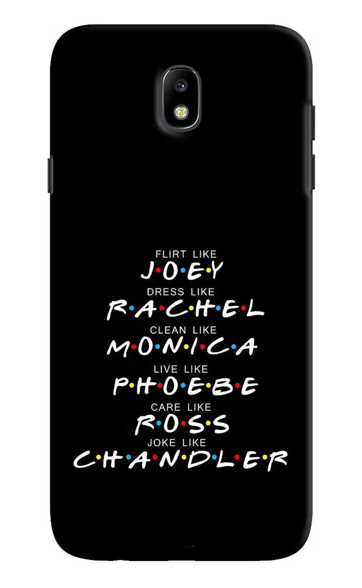 FRIENDS Character Samsung J7 Pro Back Cover - FRIENDS Character Samsung J7 Pro Hard Case Back Cover by Casekaro FRIENDS Character Samsung J7 Pro Hard Case Back Cover by Casekaro