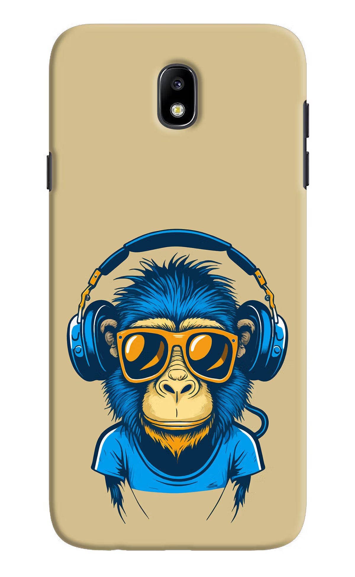 Monkey Headphone Samsung J7 Pro Back Cover - Monkey Headphone Samsung J7 Pro Hard Case Back Cover by Casekaro Monkey Headphone Samsung J7 Pro Hard Case Back Cover by Casekaro